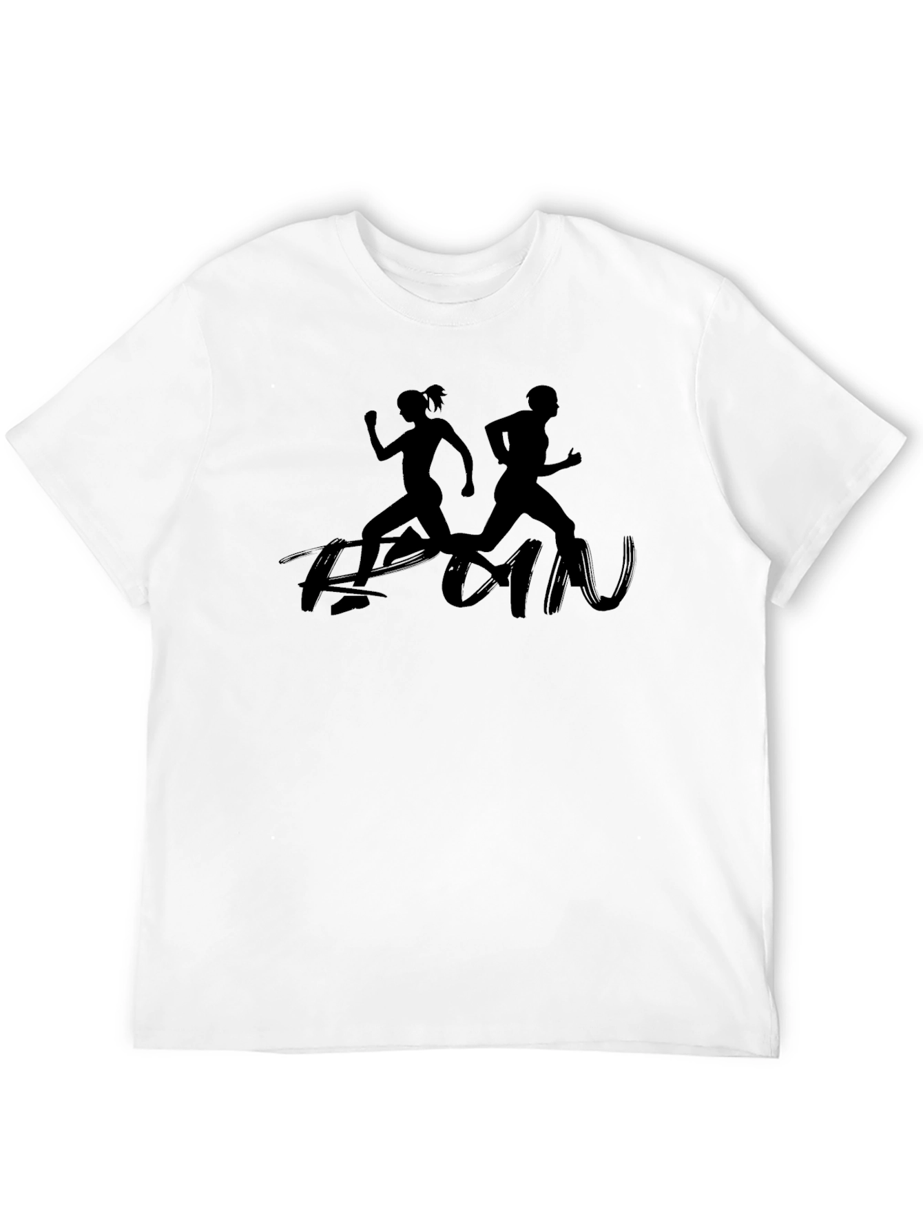 Run Graphic Tee - Unisex Black Running T-Shirt