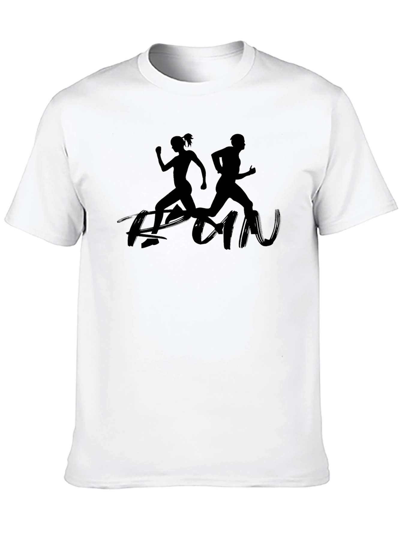 Run Graphic Tee - Unisex Black Running T-Shirt
