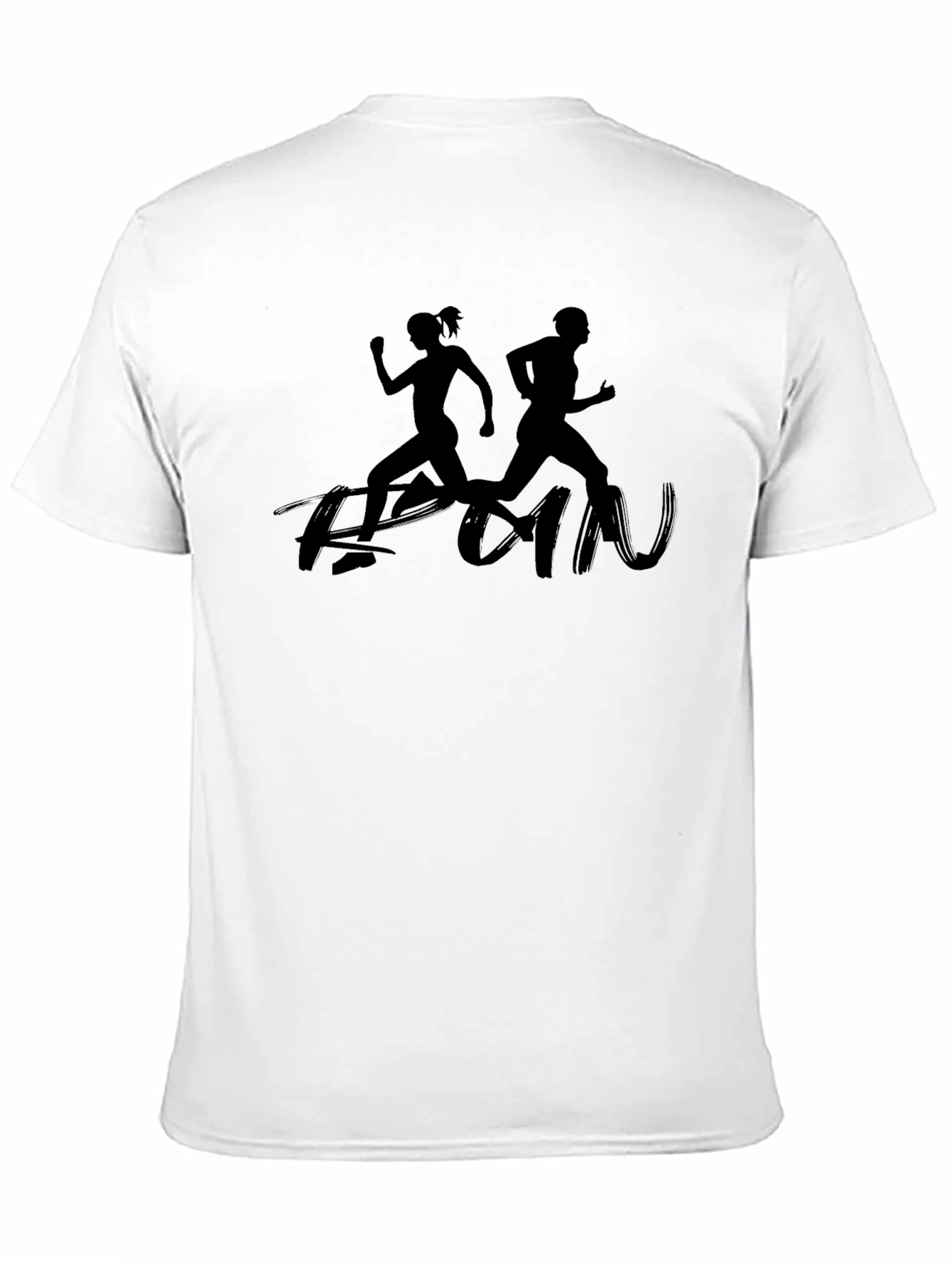 Run Graphic Tee - Unisex Black Running T-Shirt