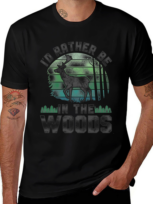 Into the Woods T-Shirt - Deer Silhouette