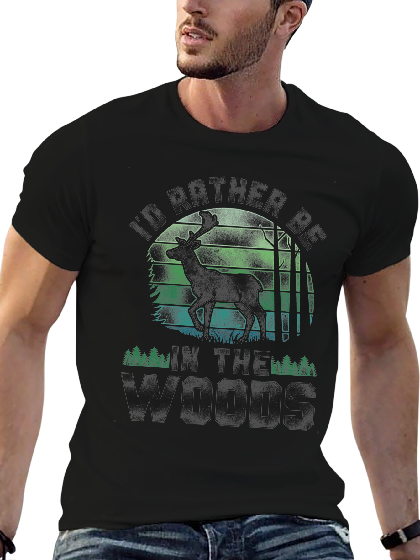 Into the Woods T-Shirt - Deer Silhouette