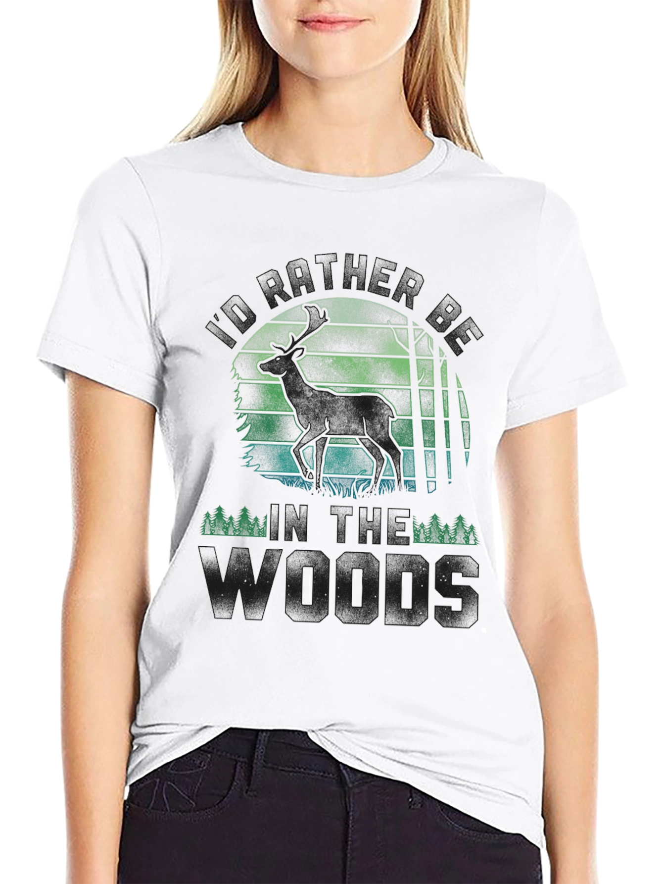 Into the Woods T-Shirt - Deer Silhouette