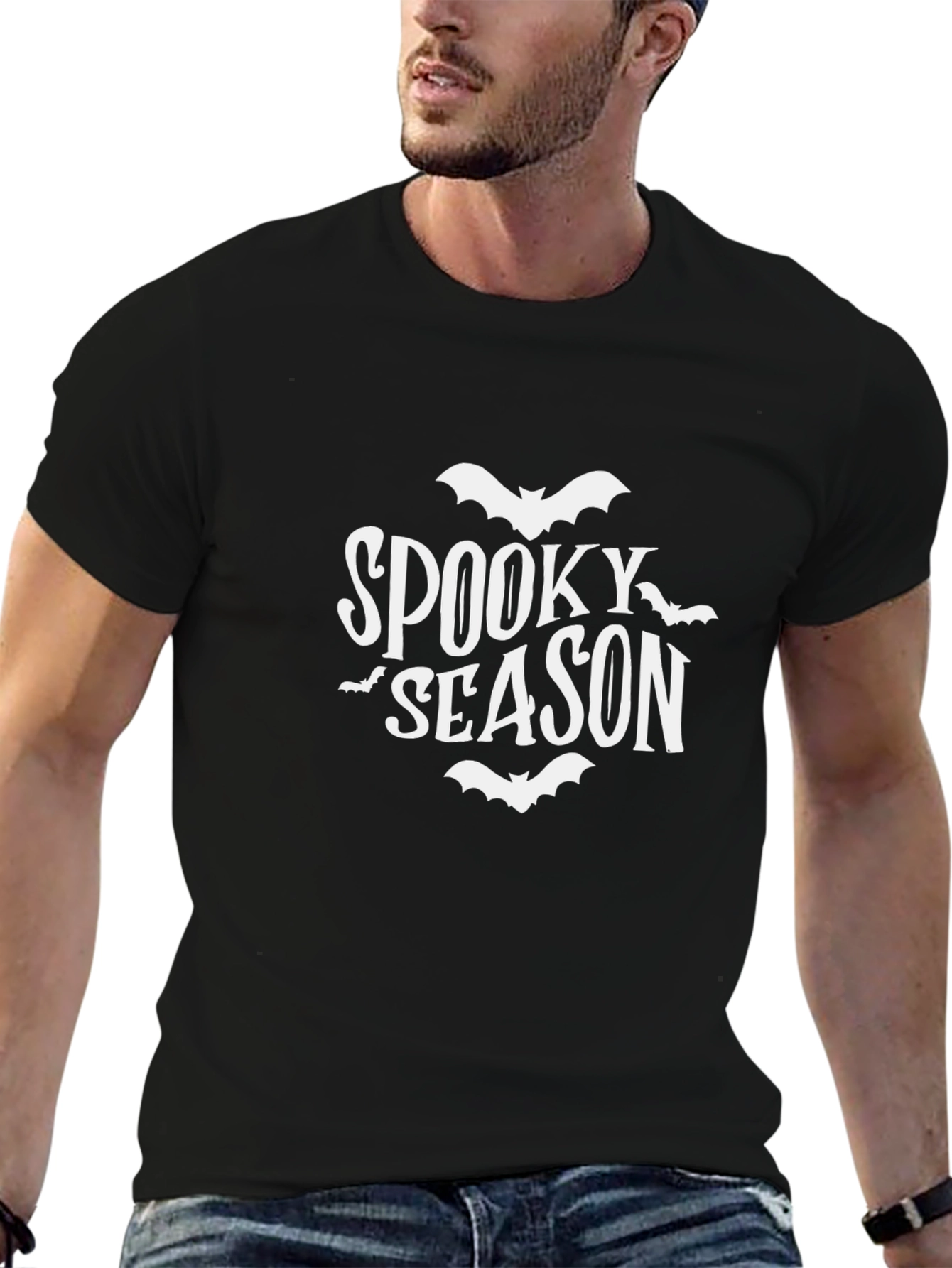 Spooky Season Halloween T-Shirt - Bat Graphic Tee