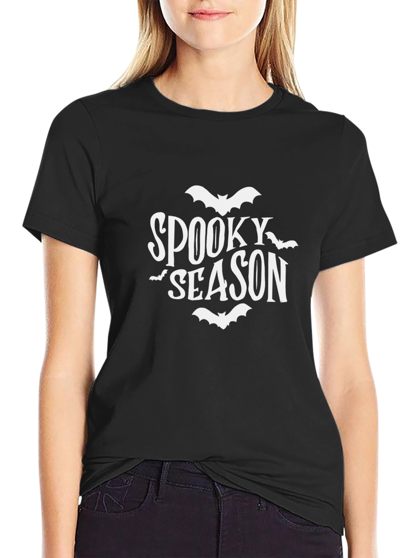Spooky Season Halloween T-Shirt - Bat Graphic Tee