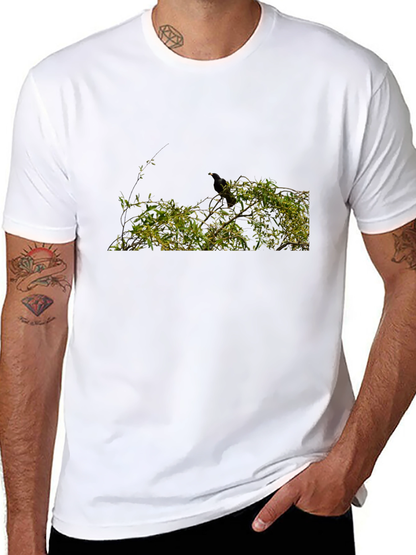 Nature Scene Black T-Shirt