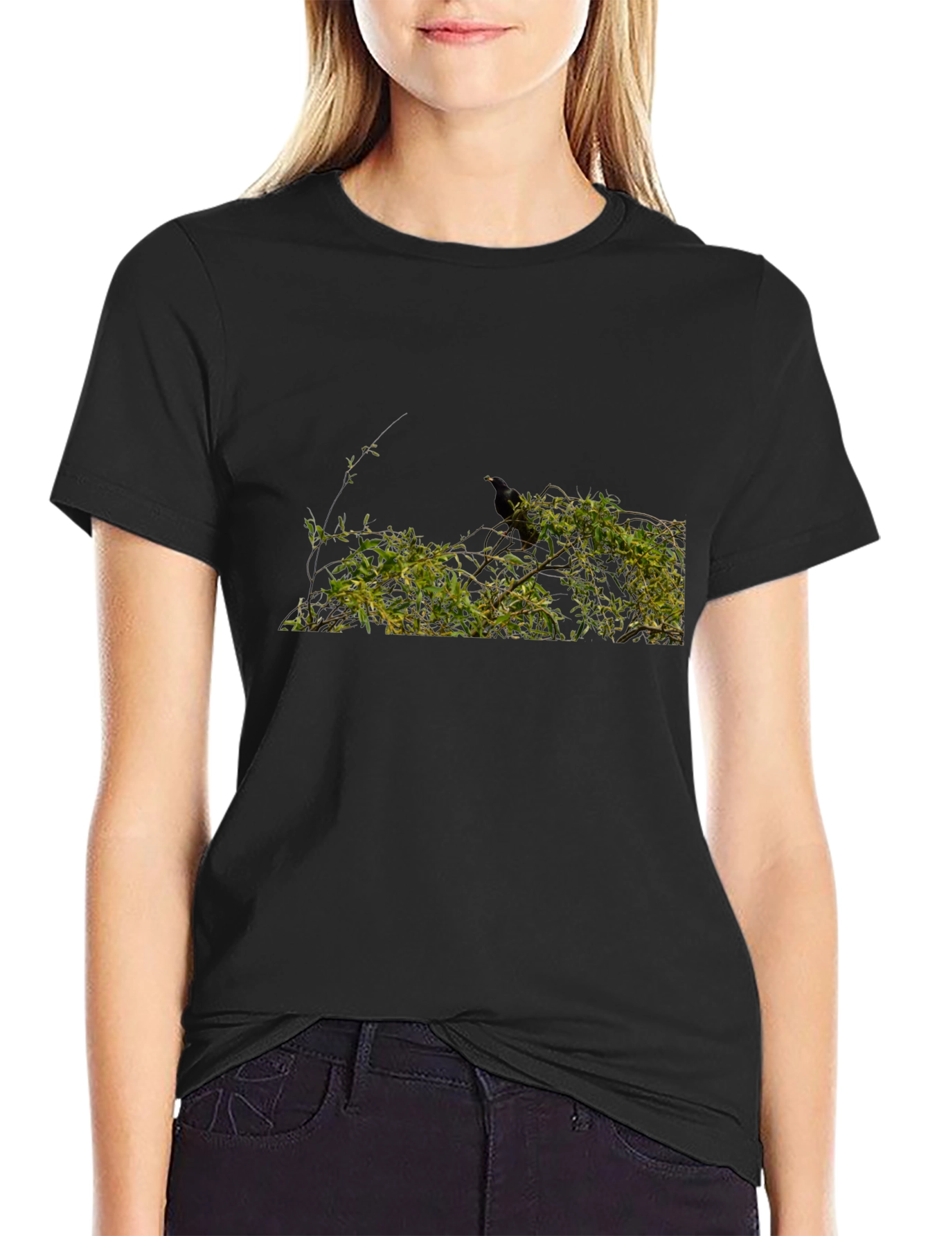 Nature Scene Black T-Shirt