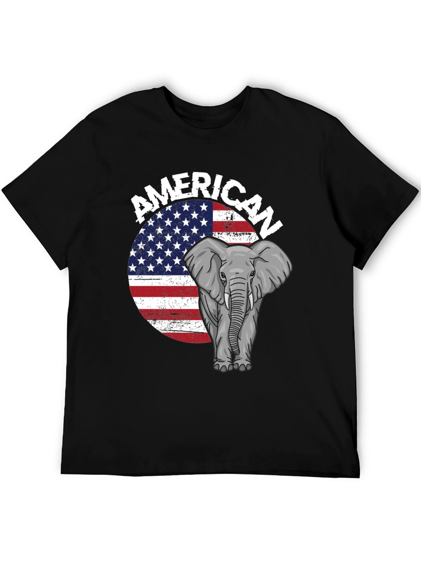 American Elephant Graphic T-Shirt