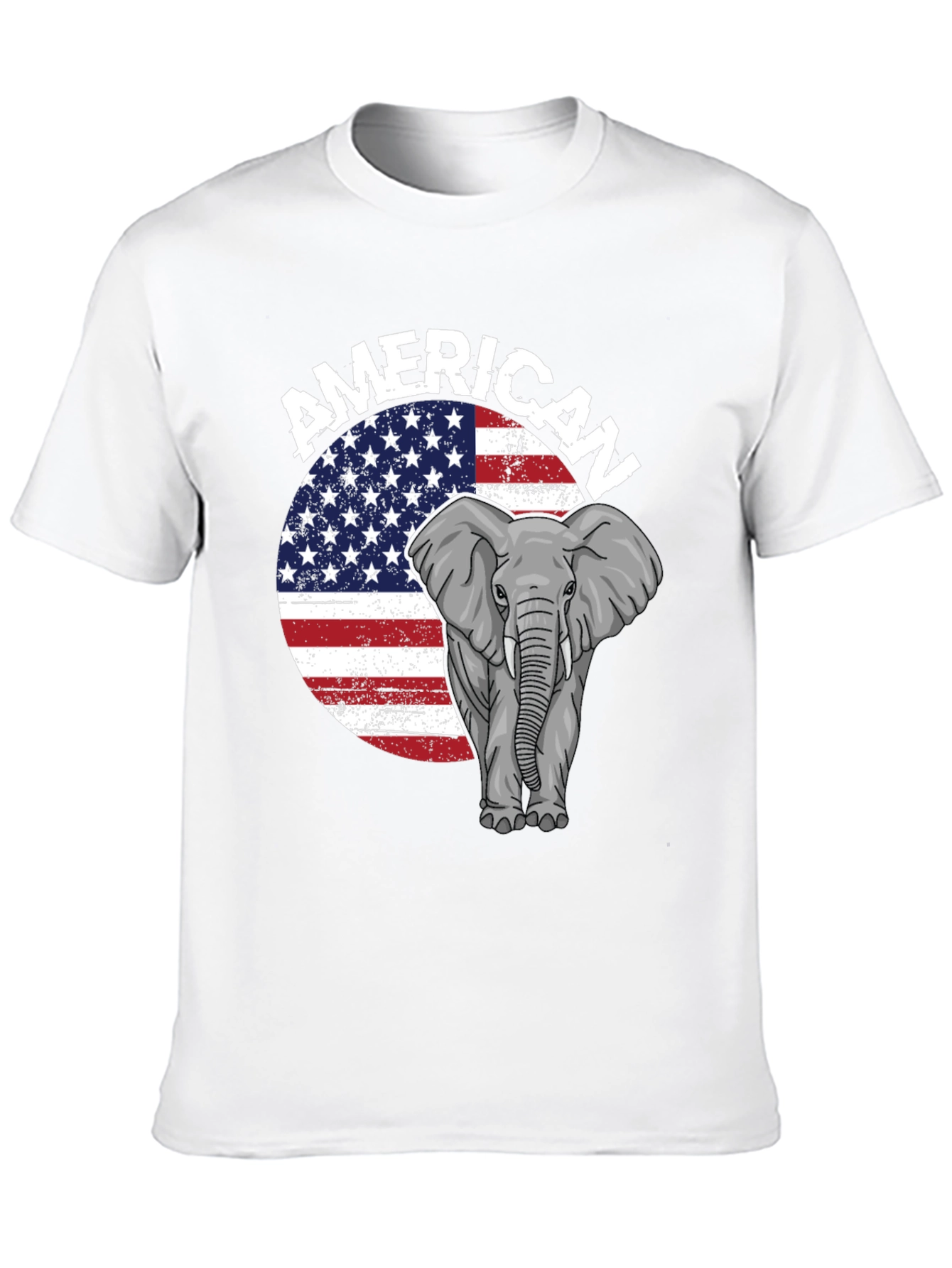 American Elephant Graphic T-Shirt