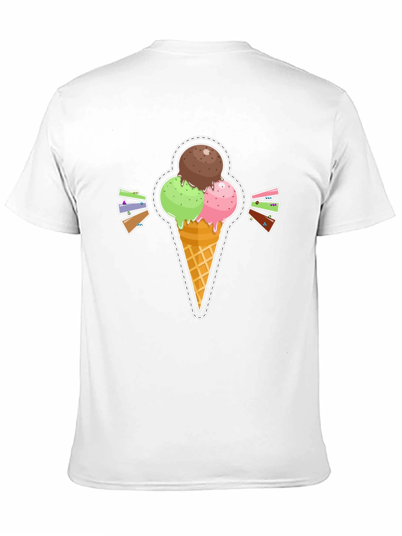 Ice Cream Cone Graphic Tee - Stylish Summer Shirt