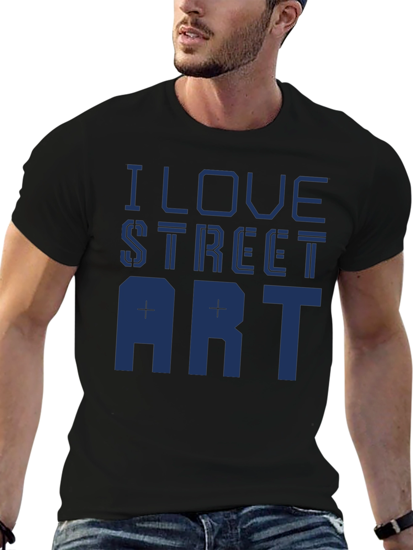 I Love Street Art Graphic Tee - Black