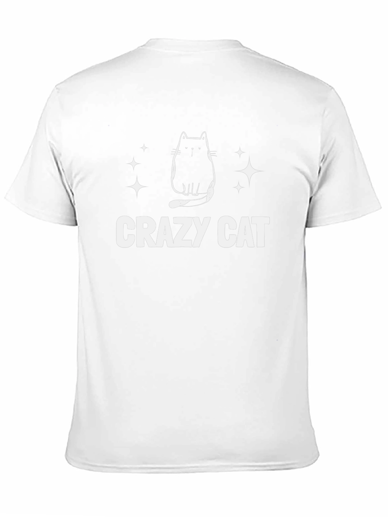 Crazy Cat Graphic T-Shirt - Unisex Black Tee