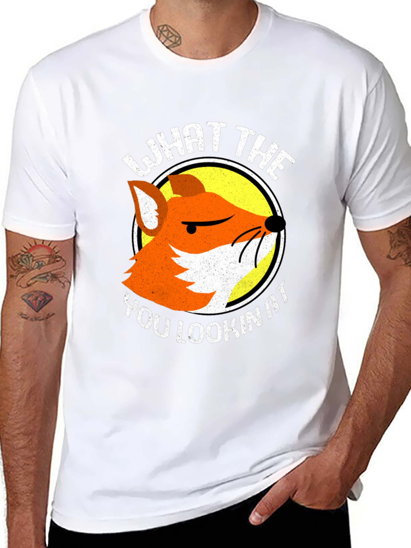 Funny Fox T-Shirt - What The You Lookin At