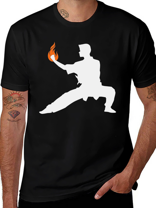 Fire Fist Graphic Tee - Martial Arts Inspired Design