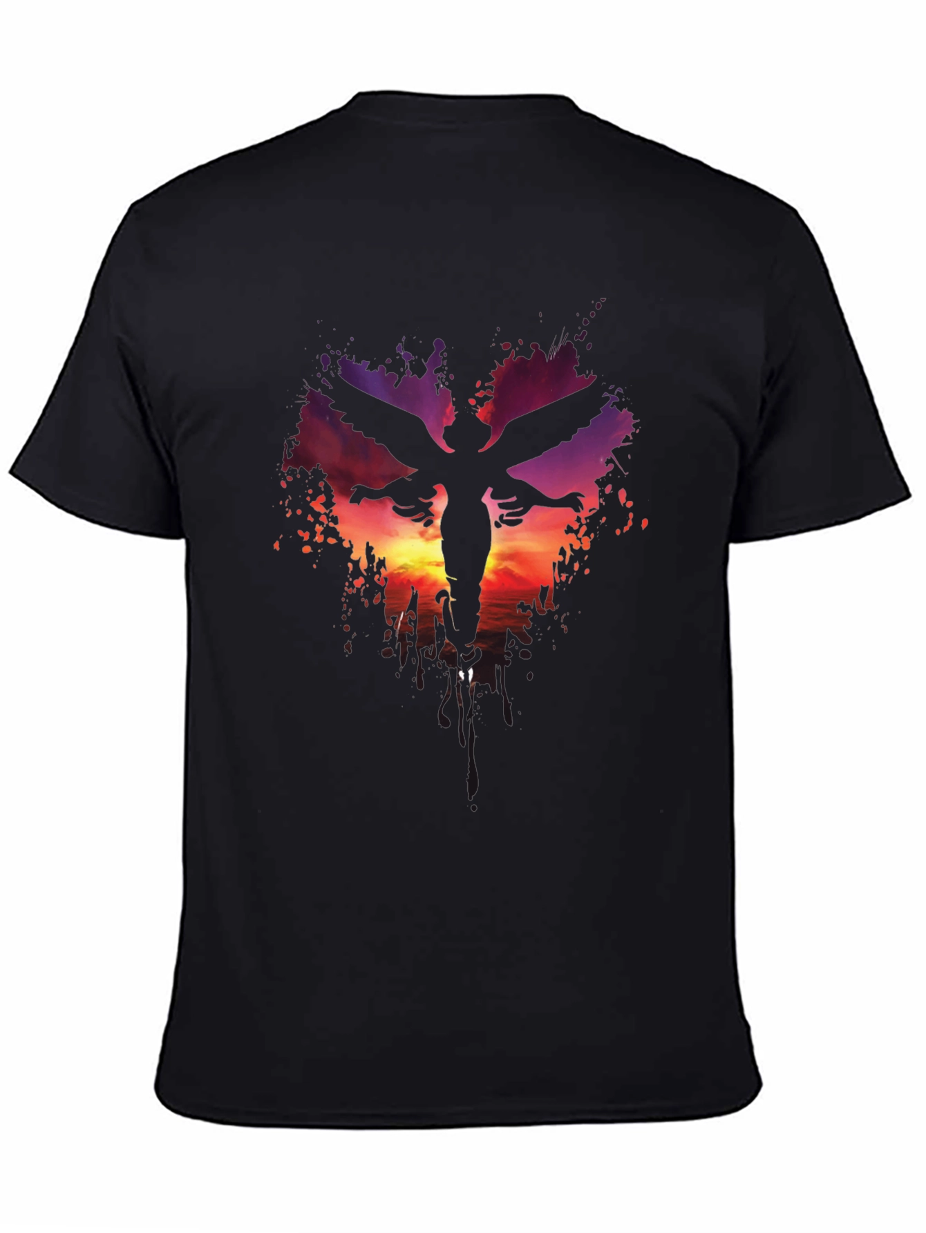 Angel Silhouette Graphic Print T-Shirt