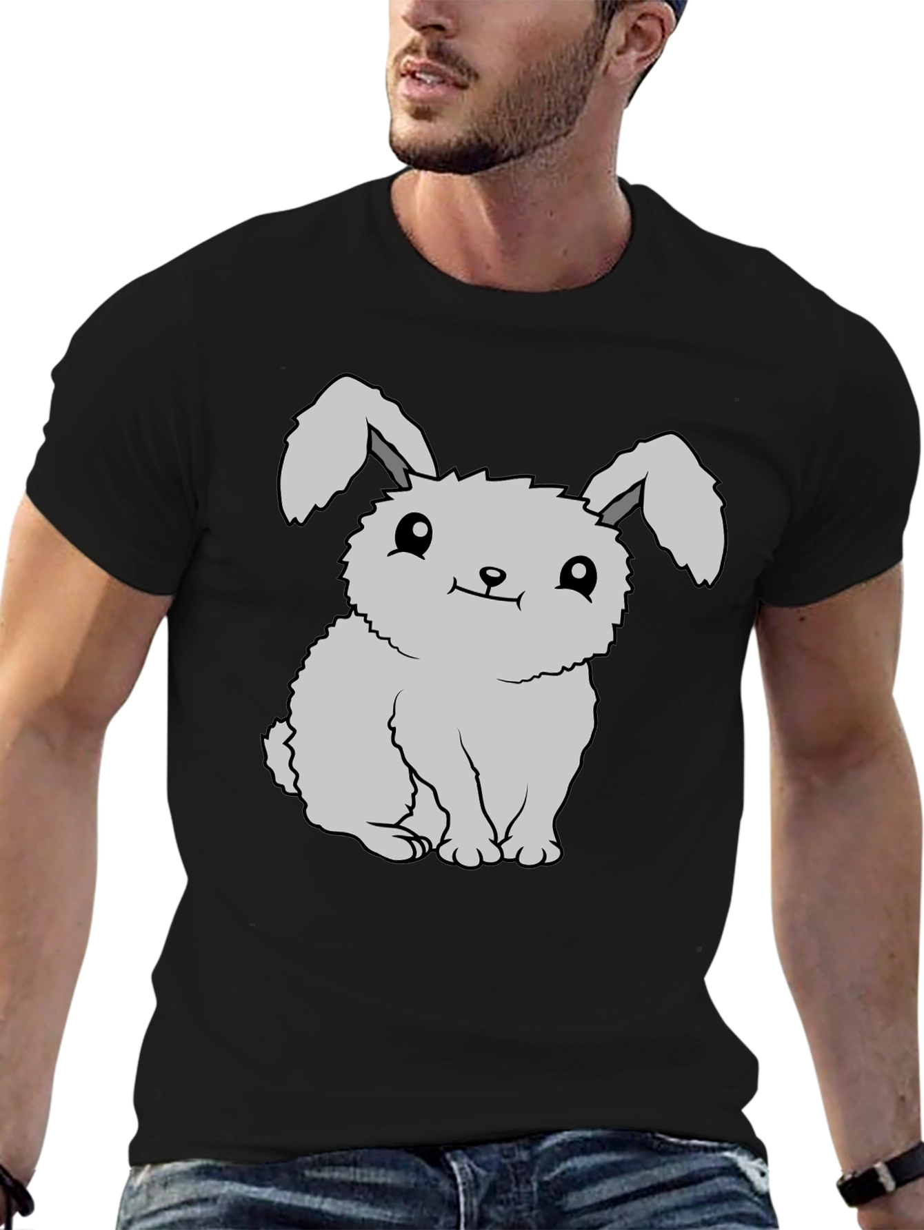 Cute Bunny Graphic Tee - Soft Cotton Comfort