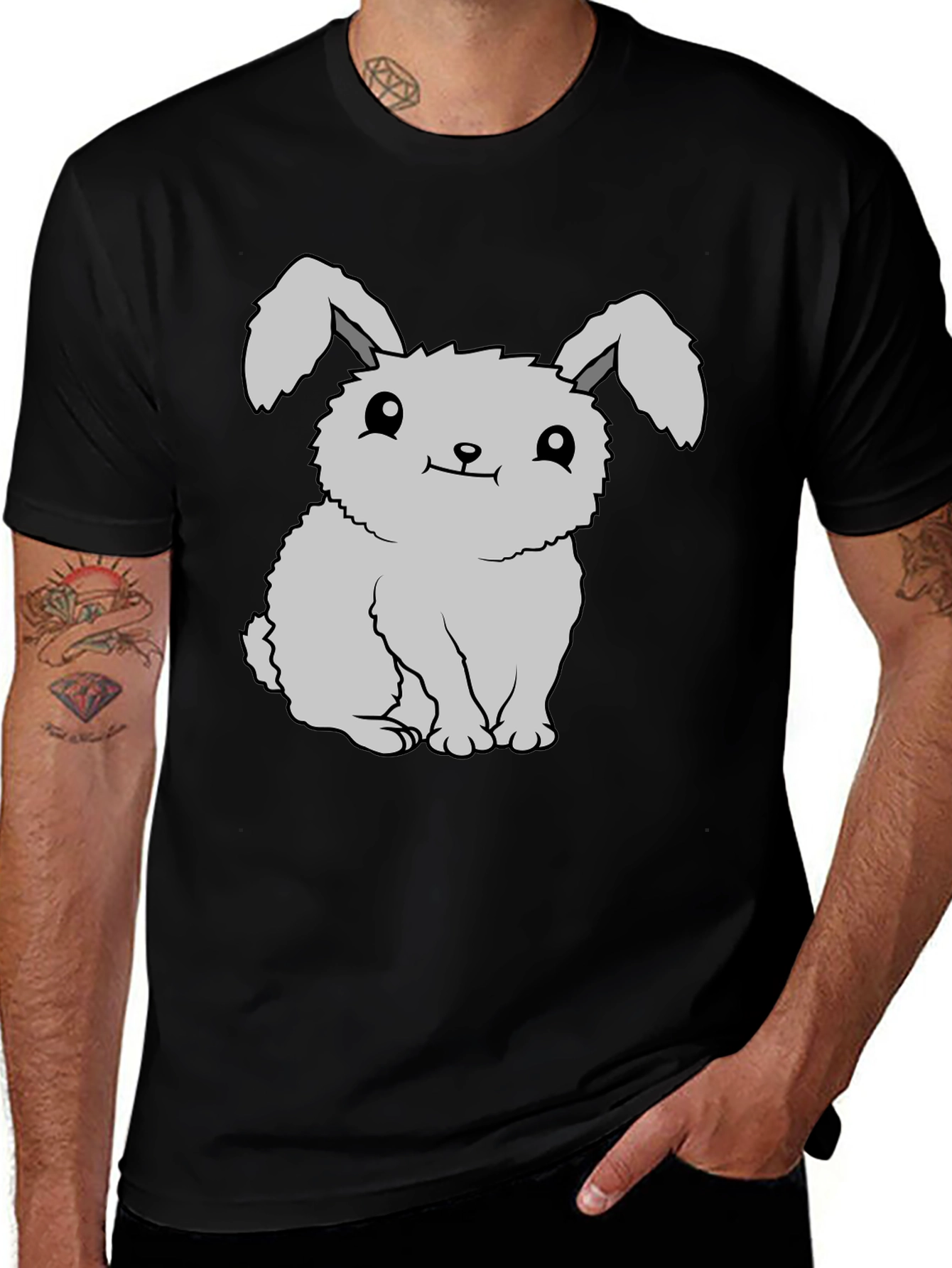 Cute Bunny Graphic Tee - Soft Cotton Comfort