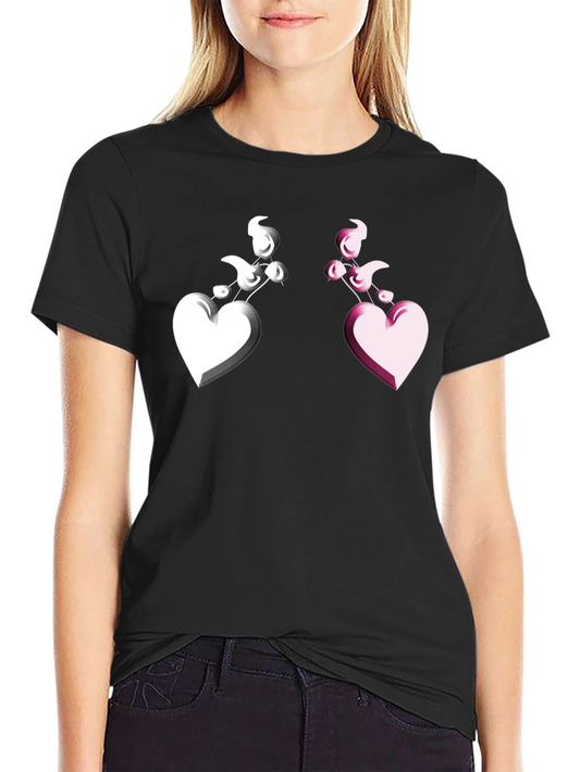 Heart Graphic Black T-Shirt