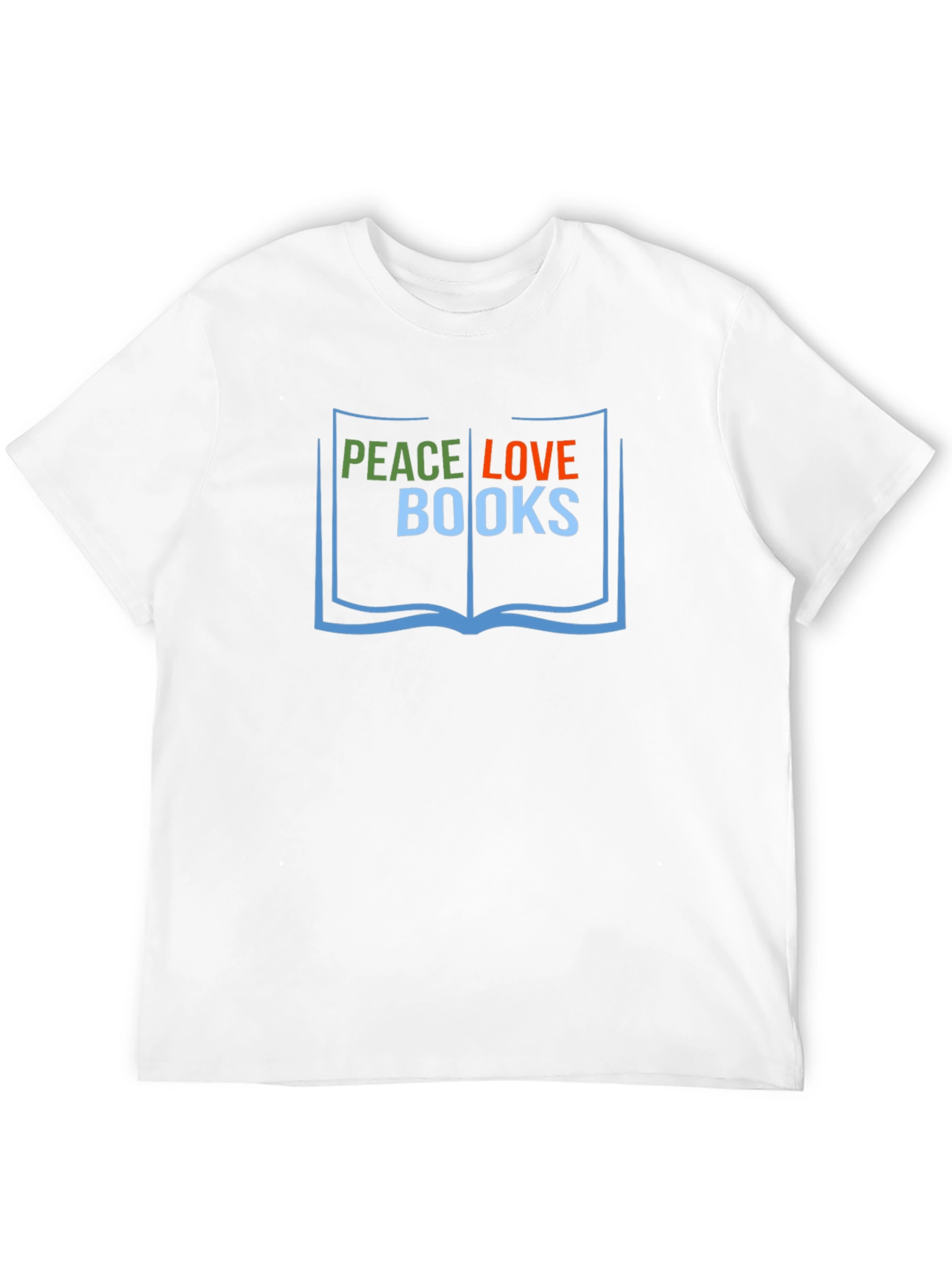Peace Love Books T-Shirt Reader Tee