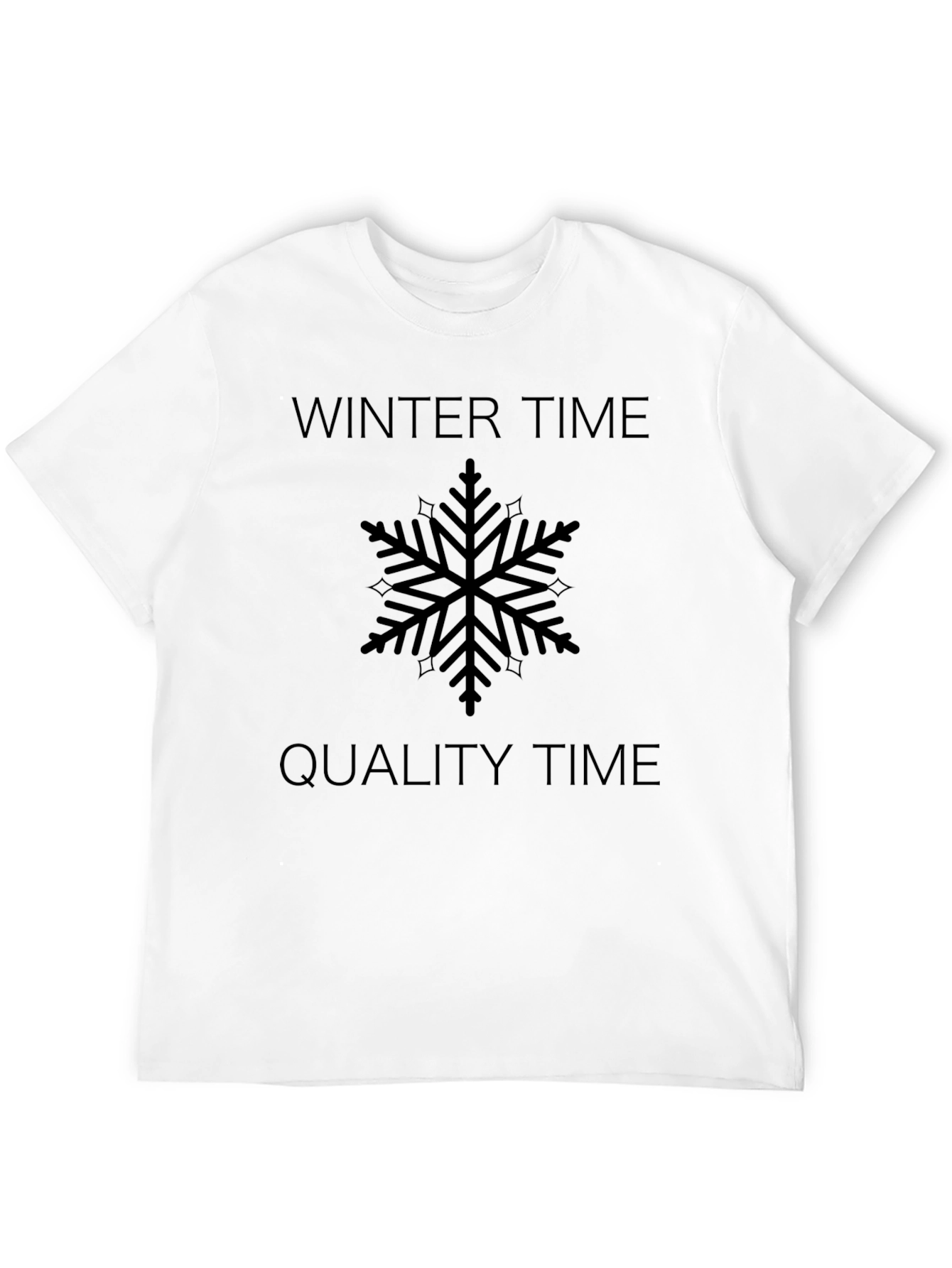 Winter Time Quality Time Snowflake Graphic Tee
