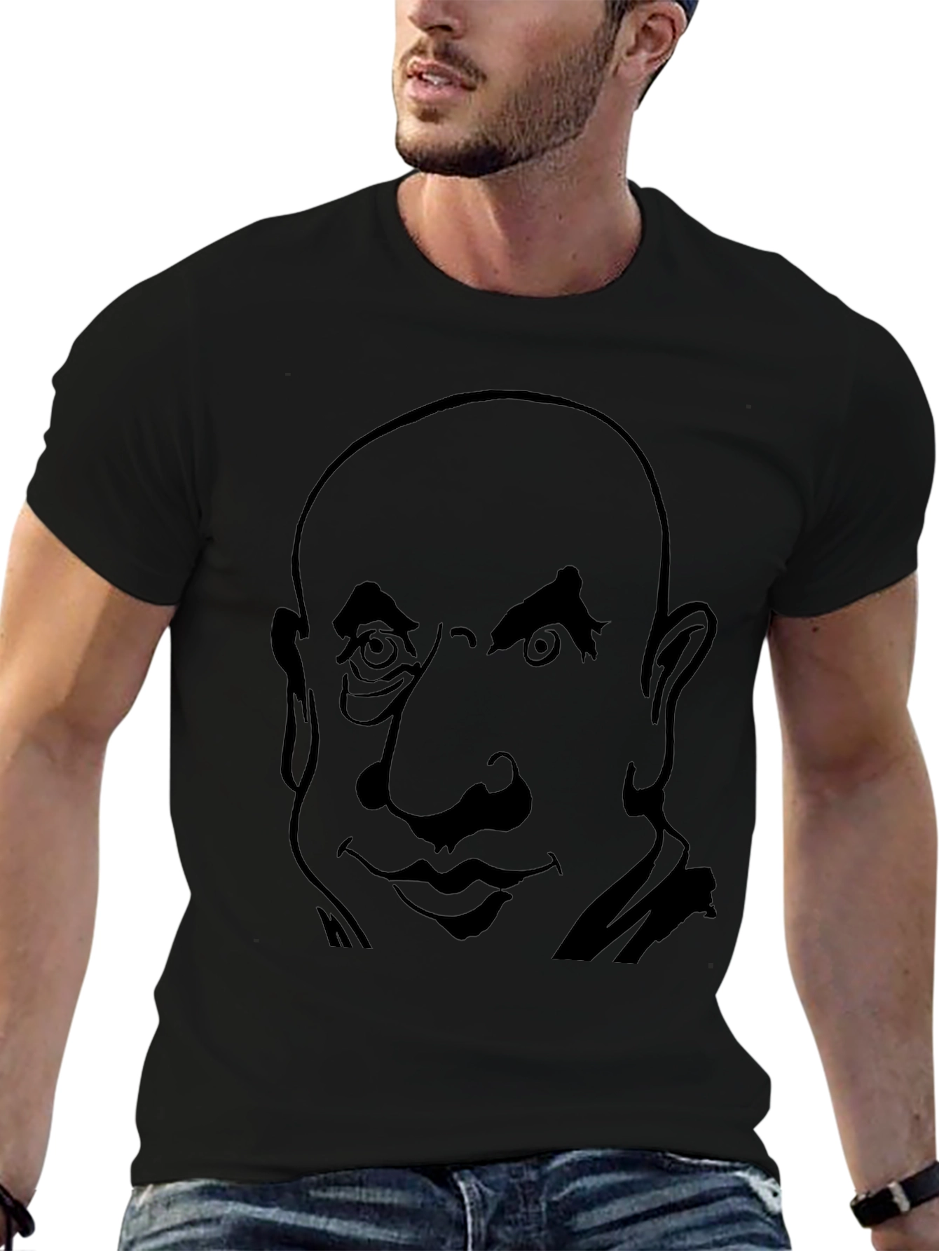 Bold Graphic T-Shirt - Cartoon Face Design