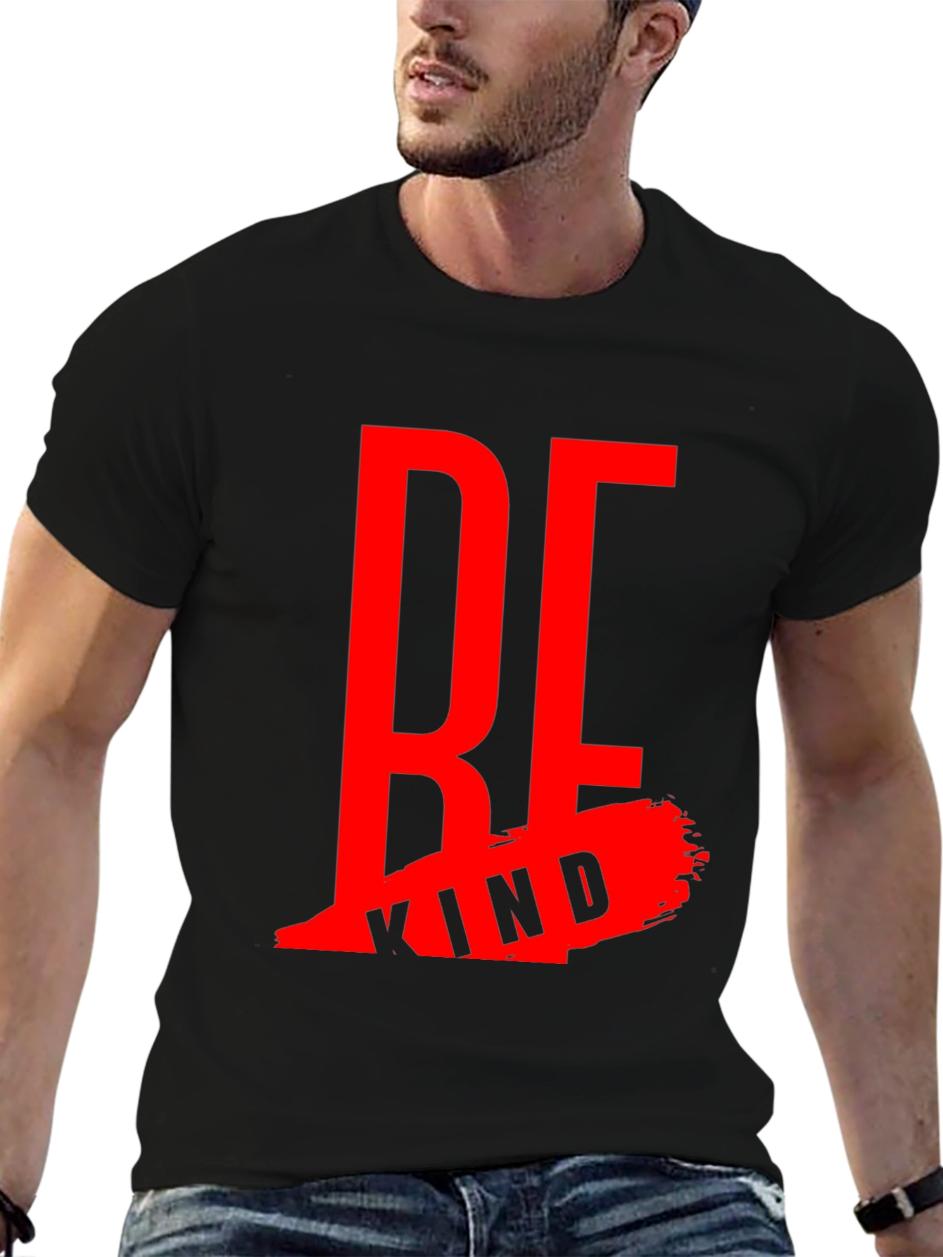 Be Kind Black Graphic Tee - Inspirational Design