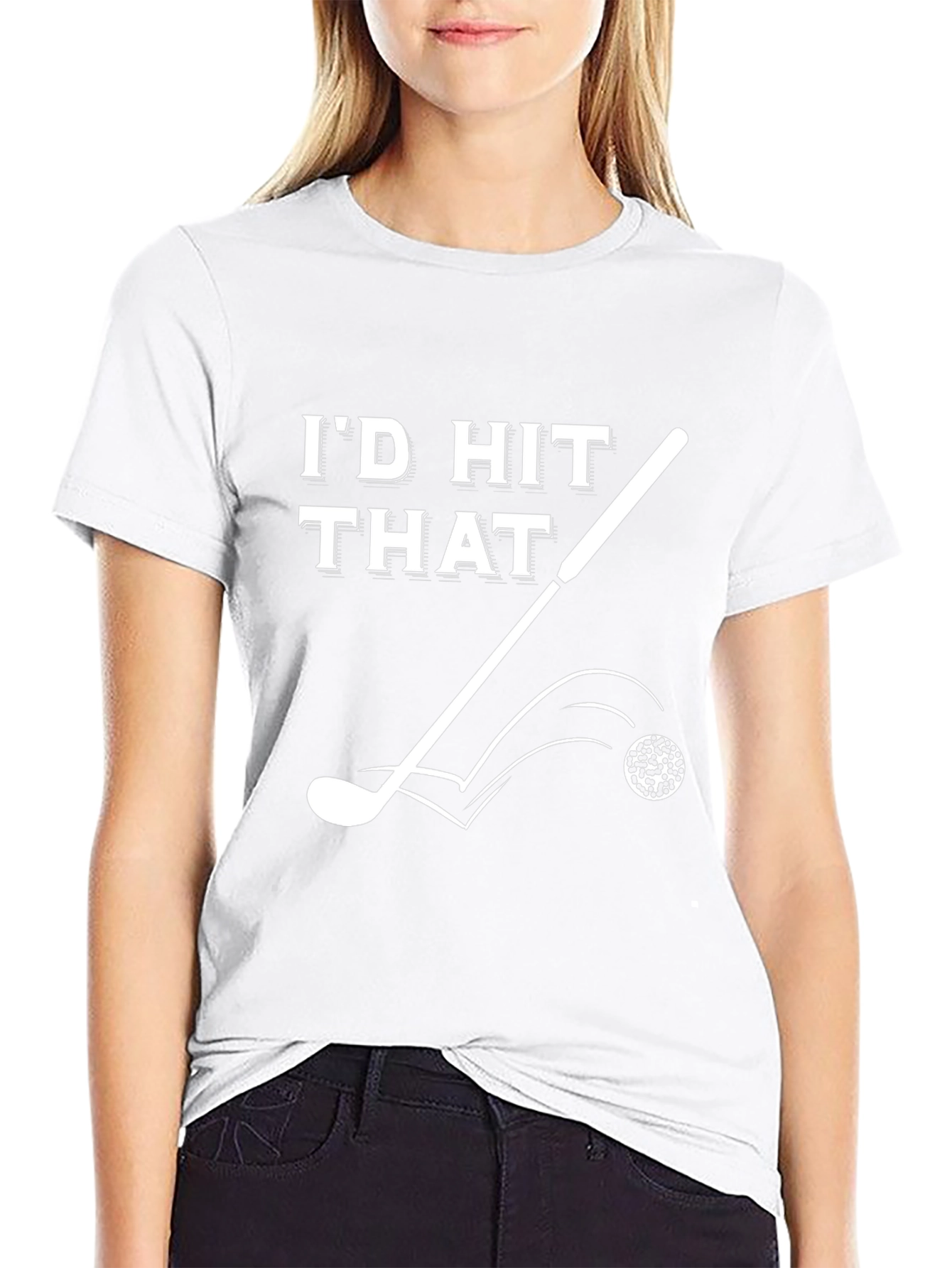 Id Hit That Golf T-Shirt Black