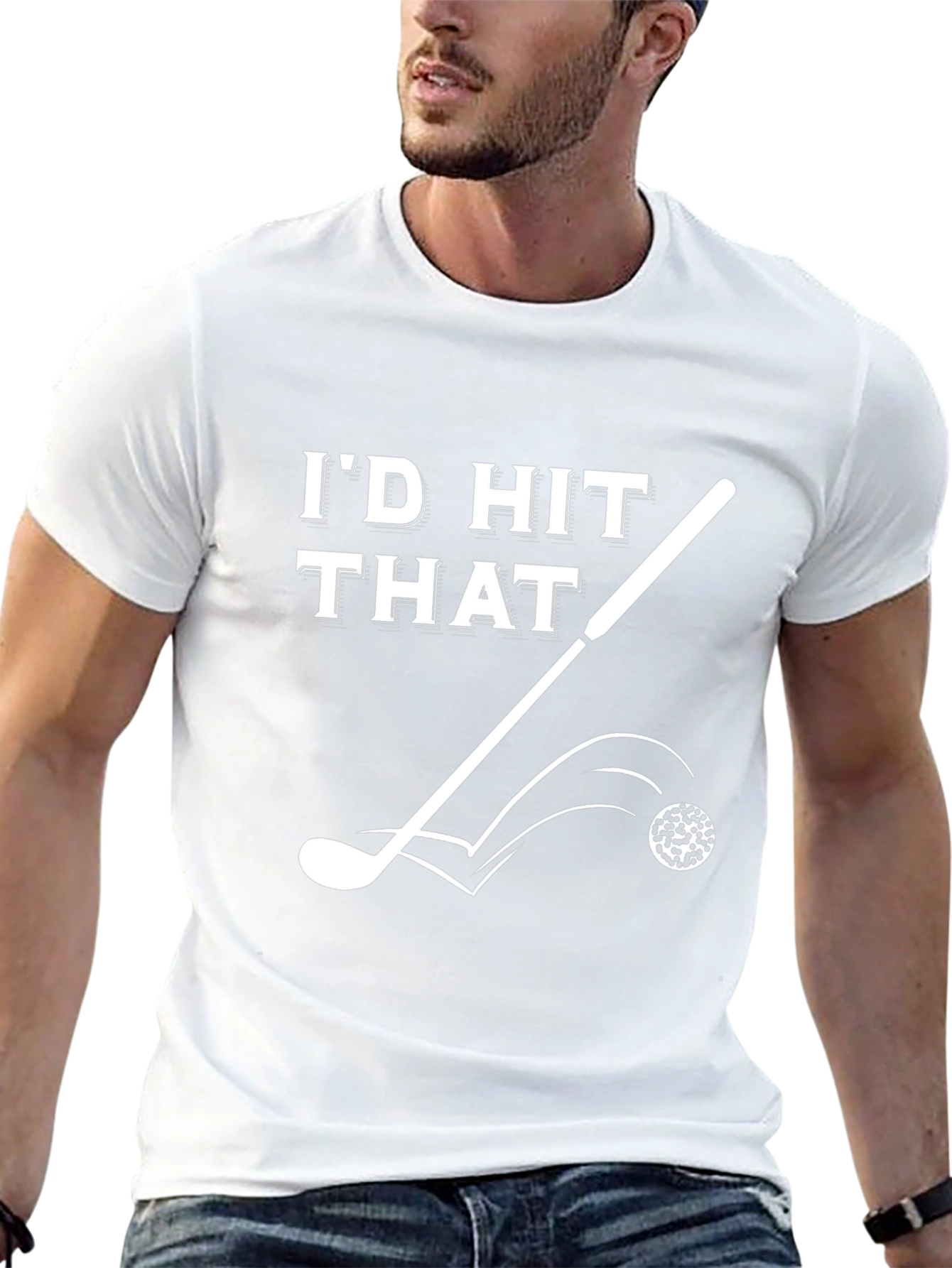 Id Hit That Golf T-Shirt Black