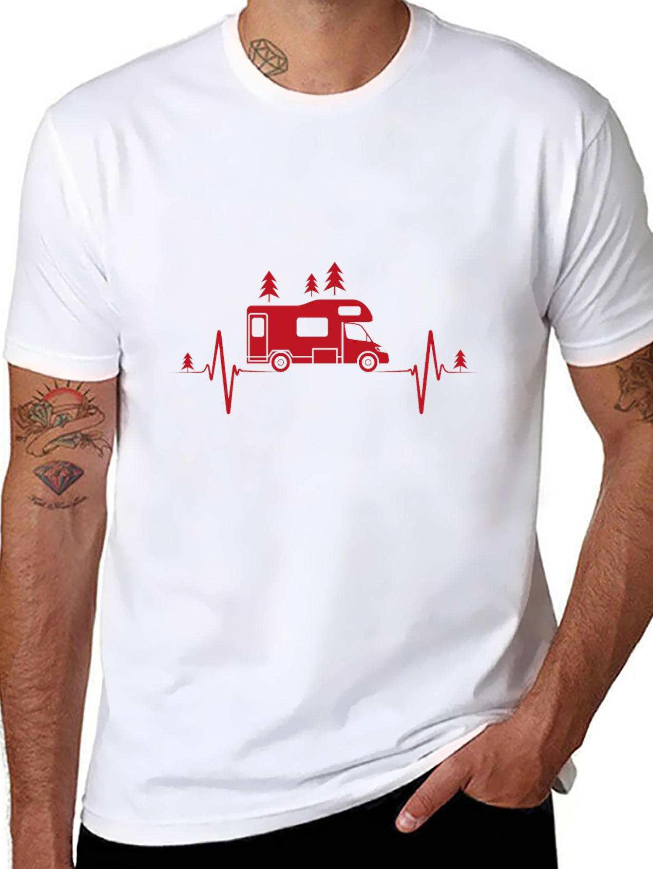 RV Heartbeat T-Shirt - Camping Lover Tee