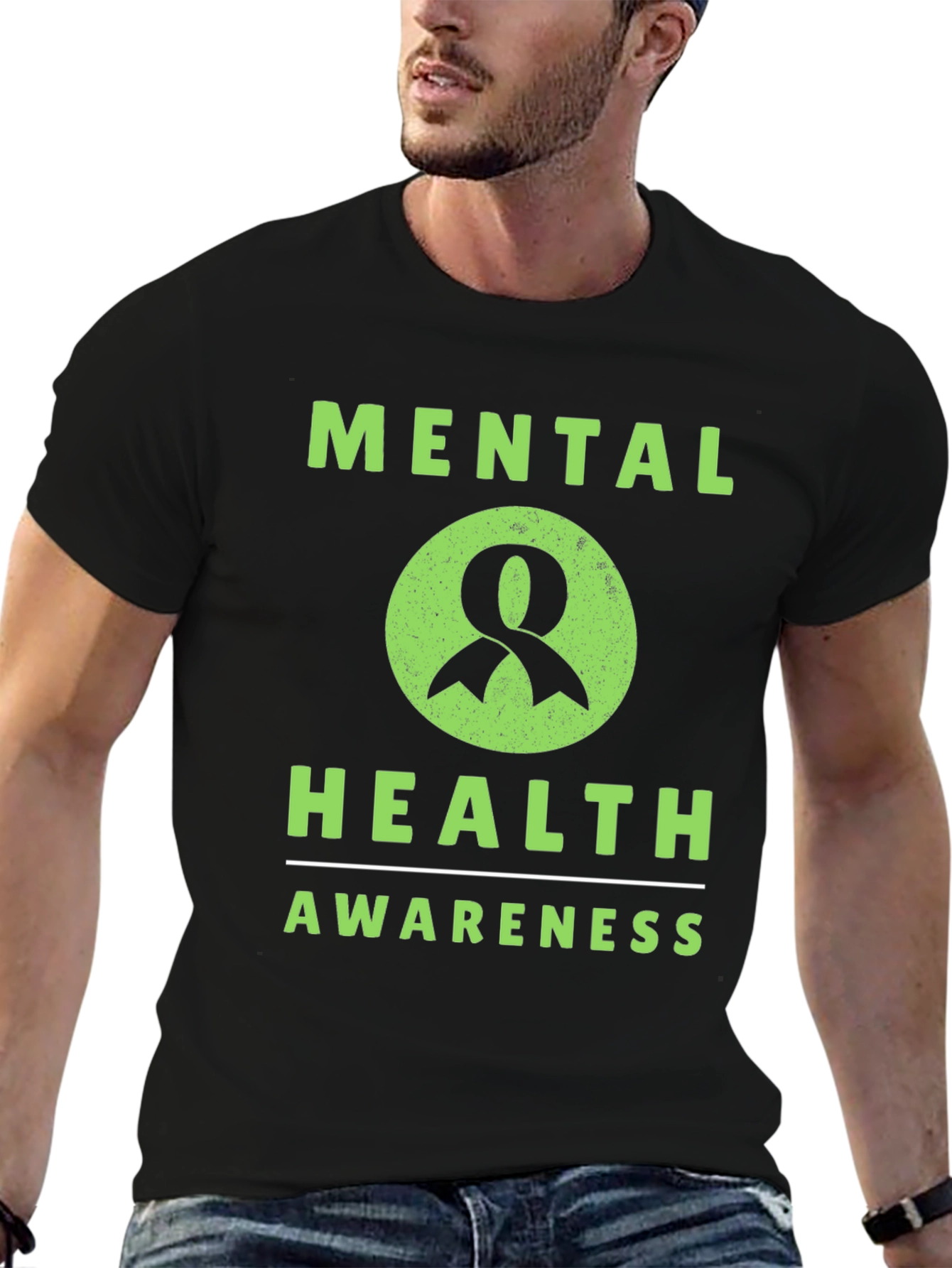 Mental Health Awareness Ribbon Graphic Tee