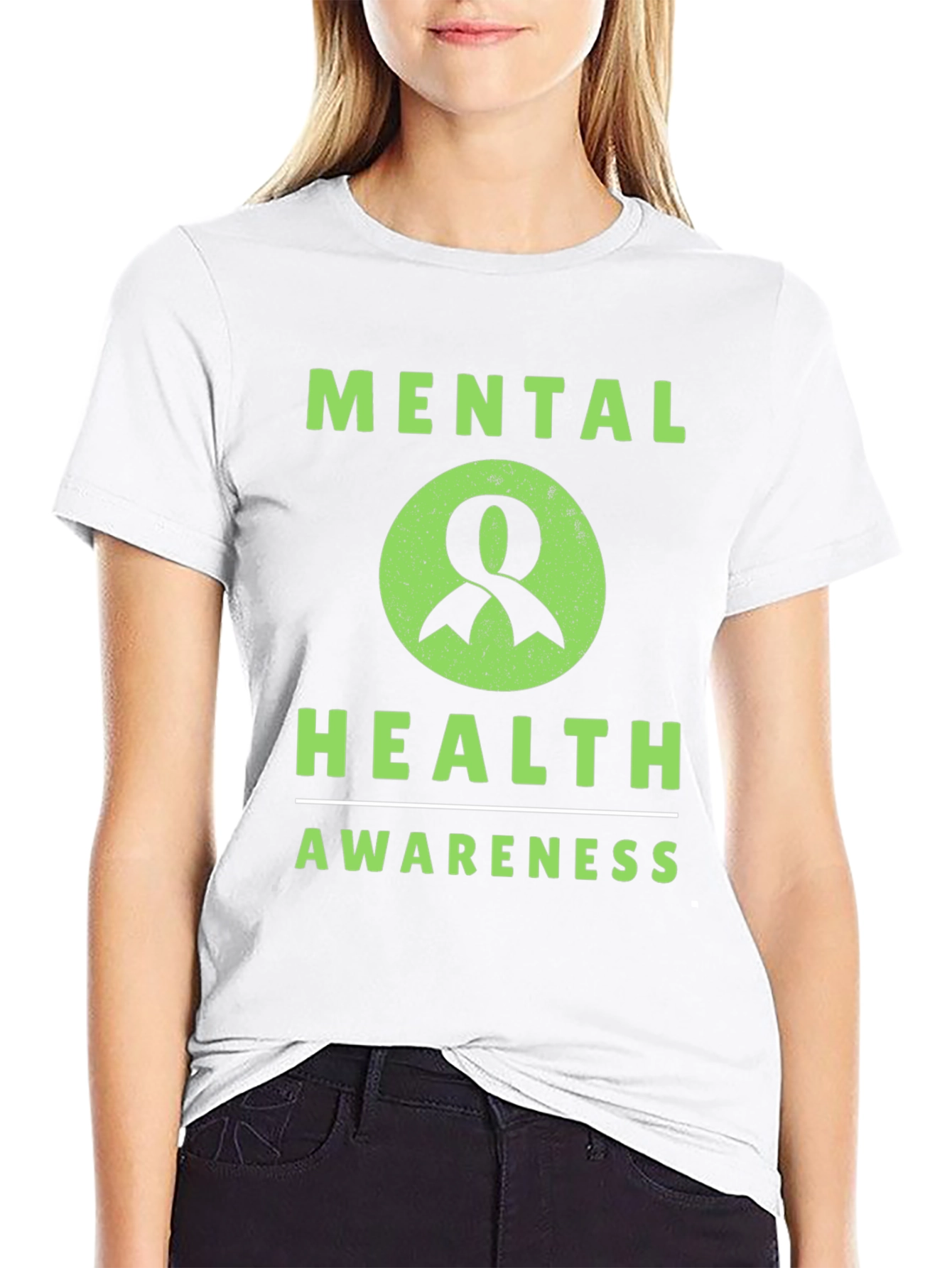 Mental Health Awareness Ribbon Graphic Tee
