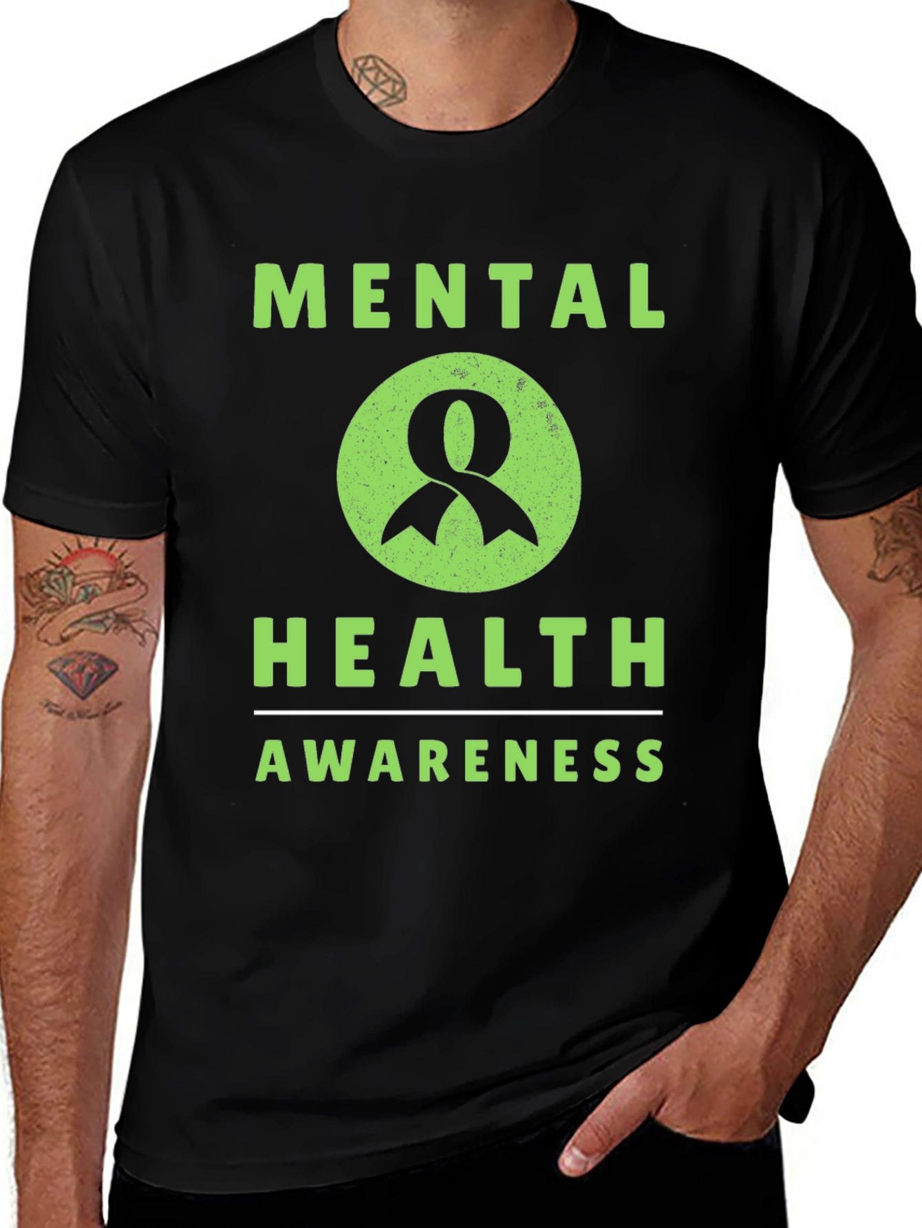 Mental Health Awareness Ribbon Graphic Tee