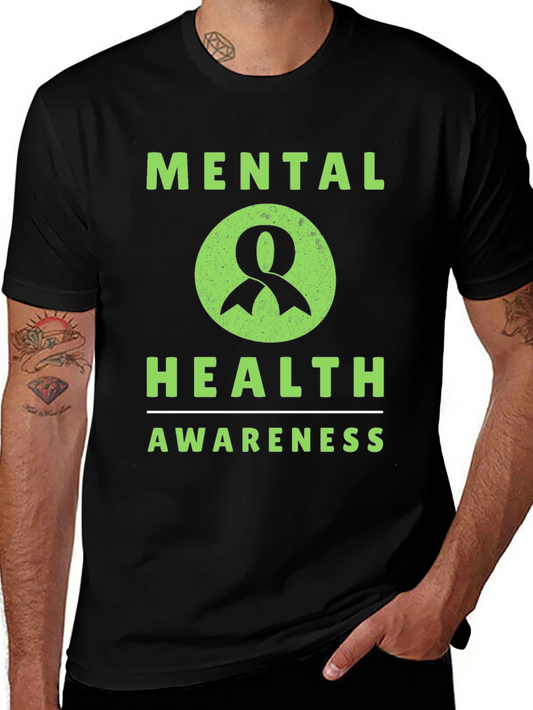 Mental Health Awareness Ribbon Graphic Tee