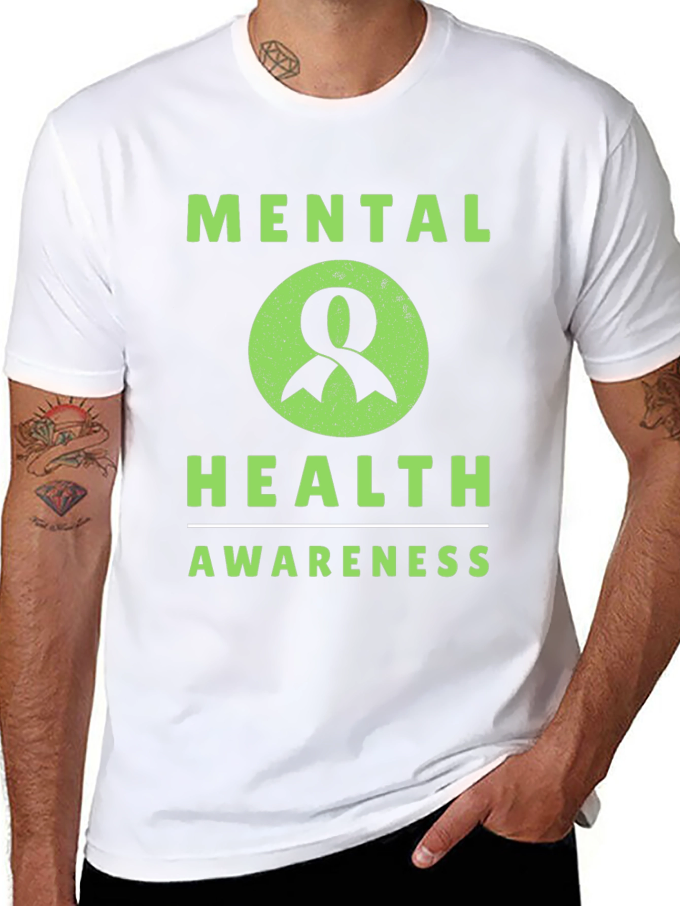 Mental Health Awareness Ribbon Graphic Tee