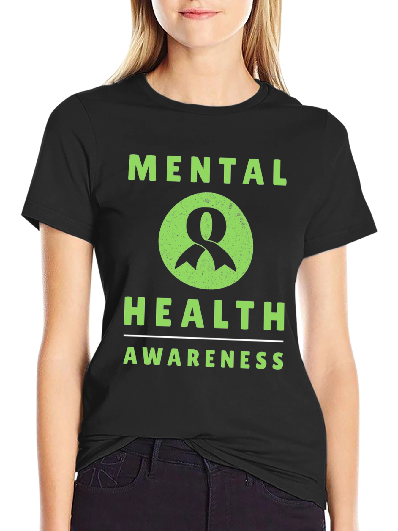 Mental Health Awareness Ribbon Graphic Tee