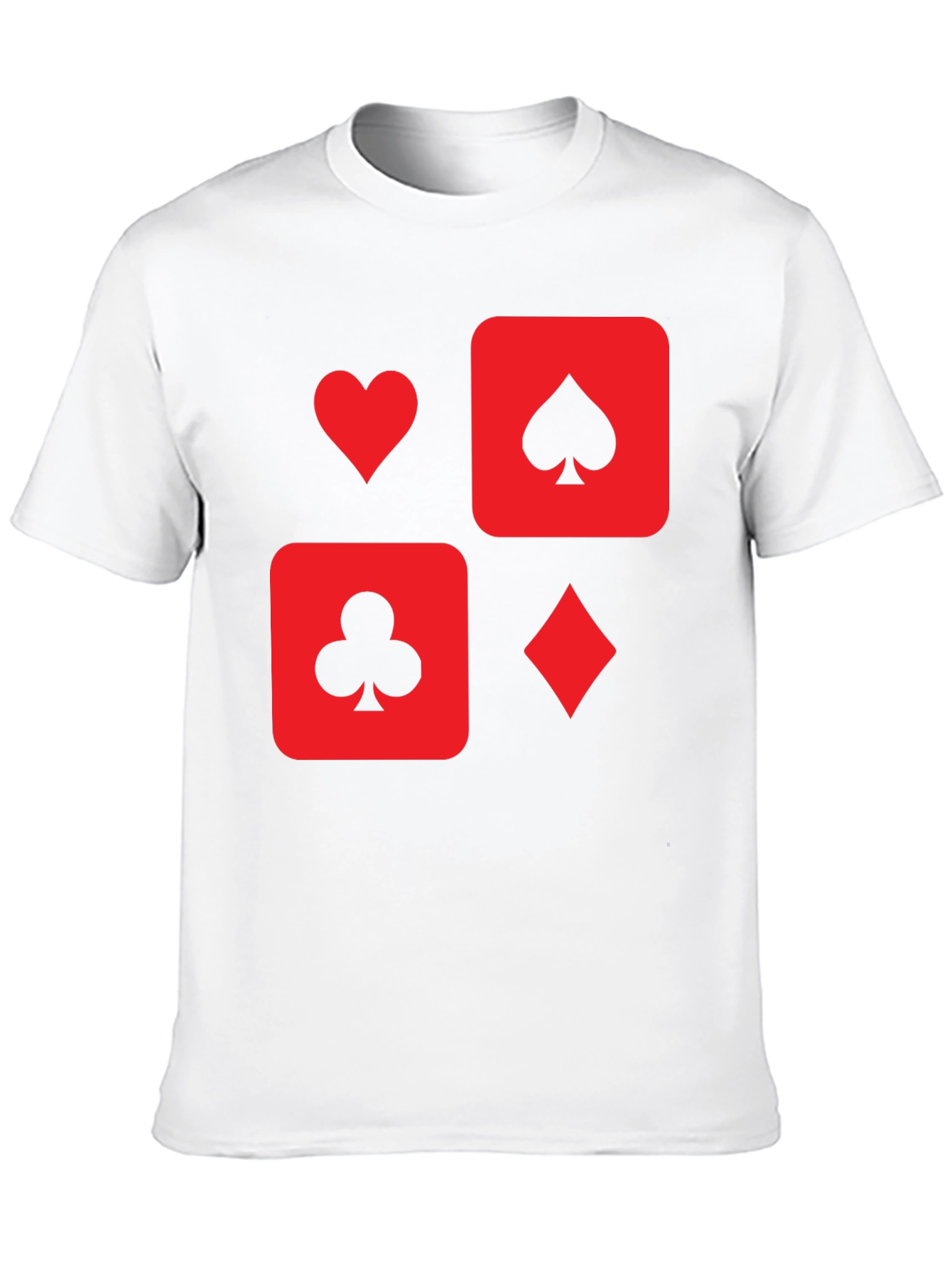 Playing Card Suit Graphic Tee - Black