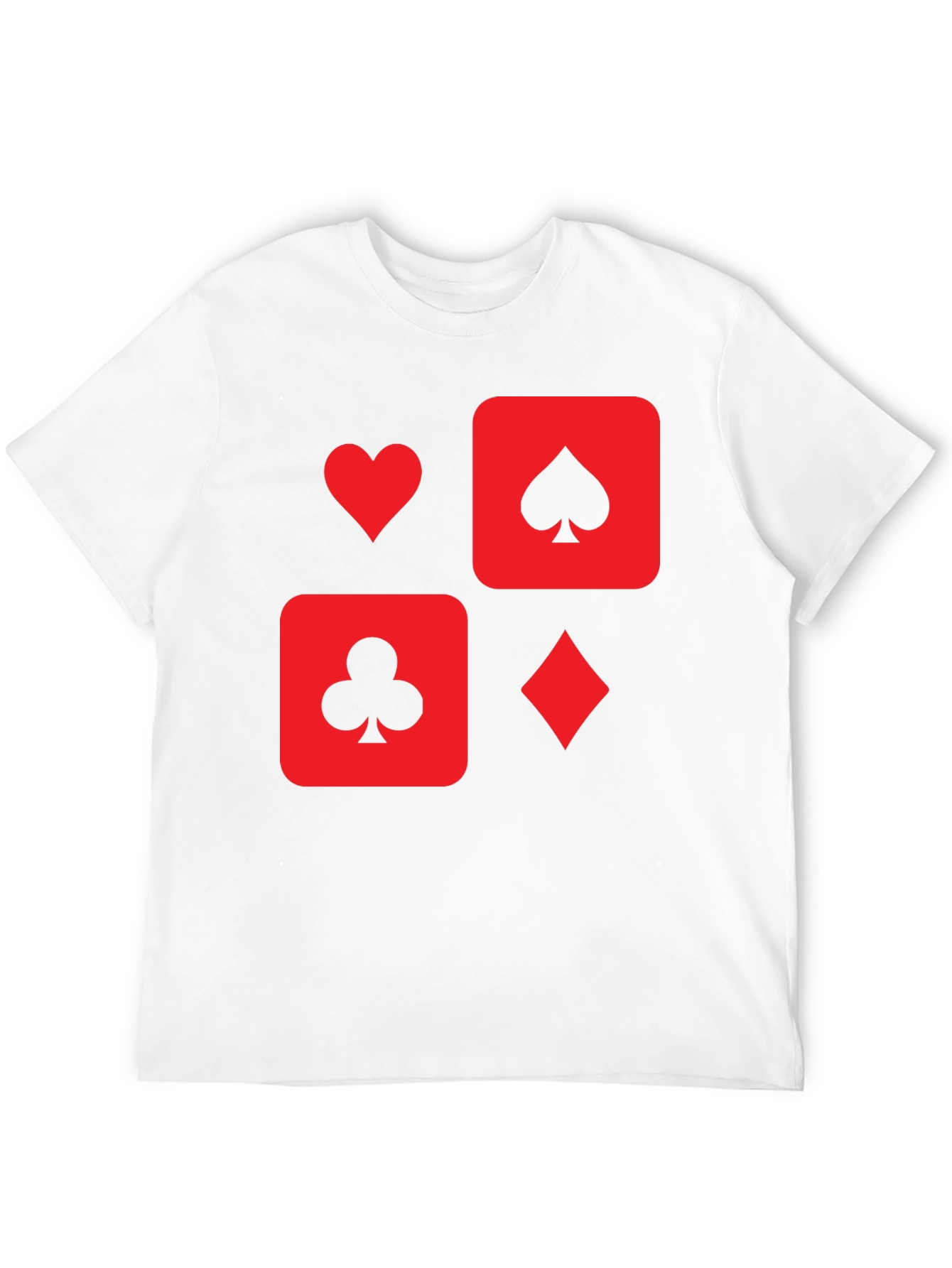 Playing Card Suit Graphic Tee - Black