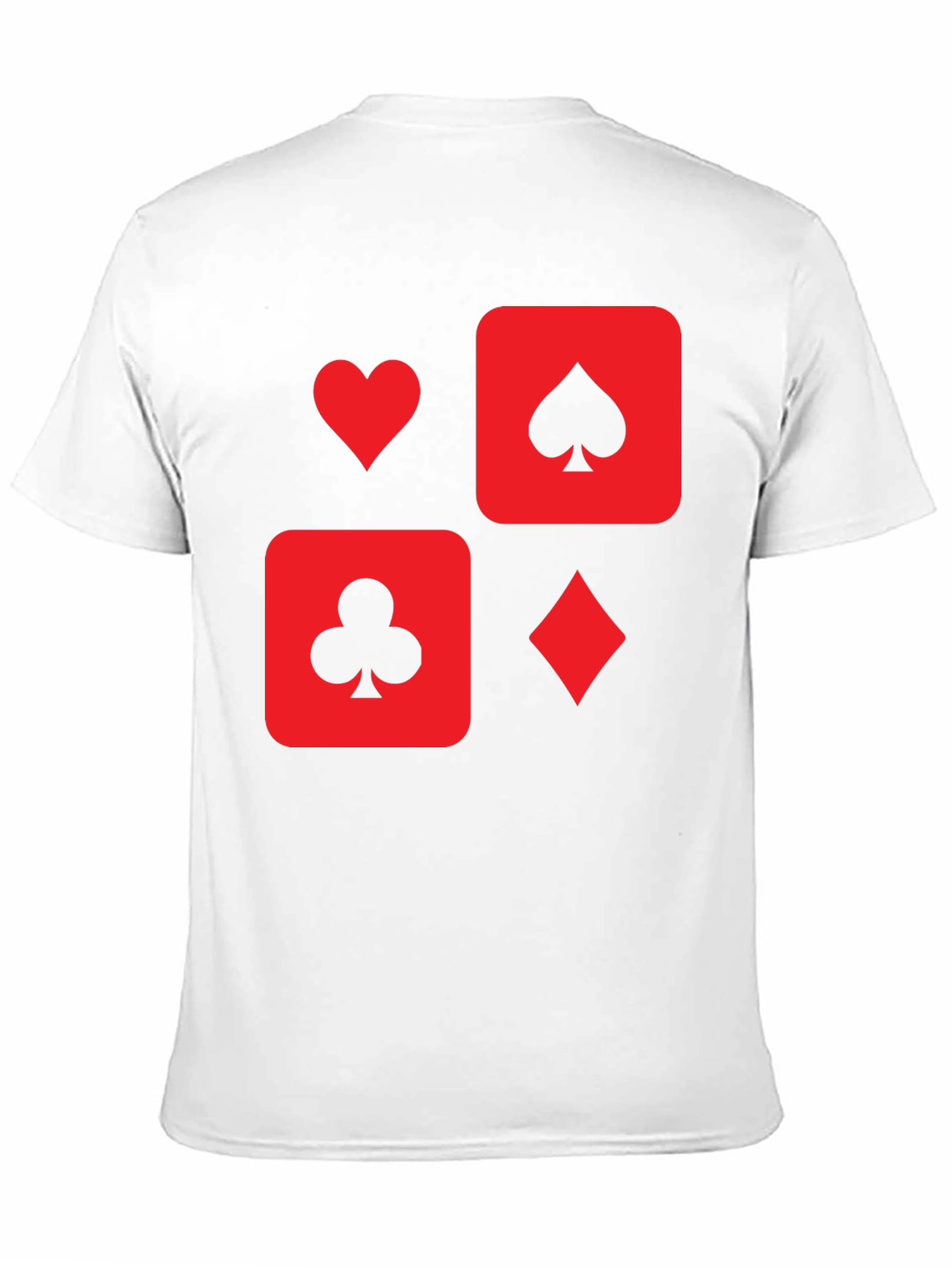 Playing Card Suit Graphic Tee - Black