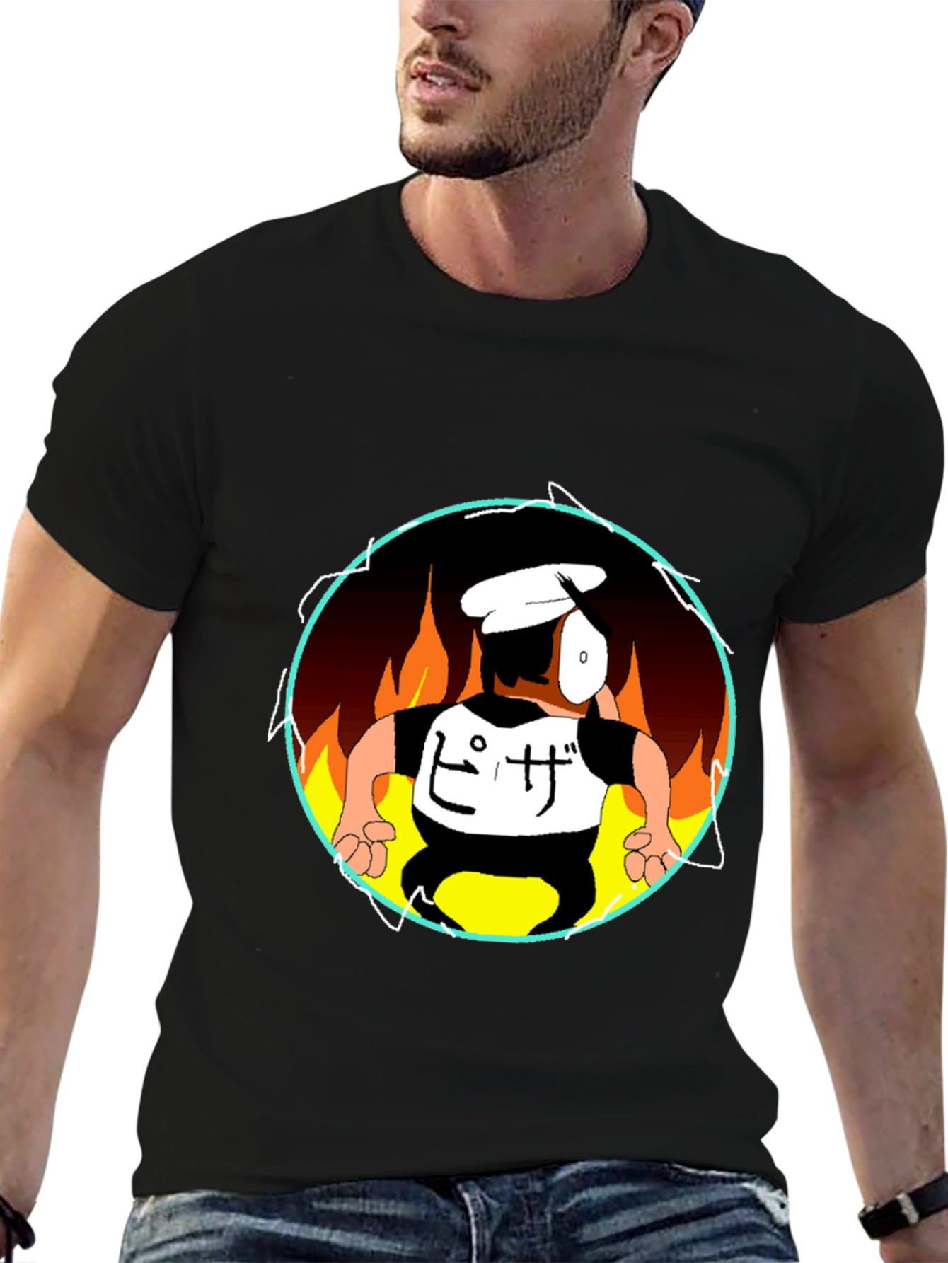 Pizza Tower Inspired Black T-Shirt