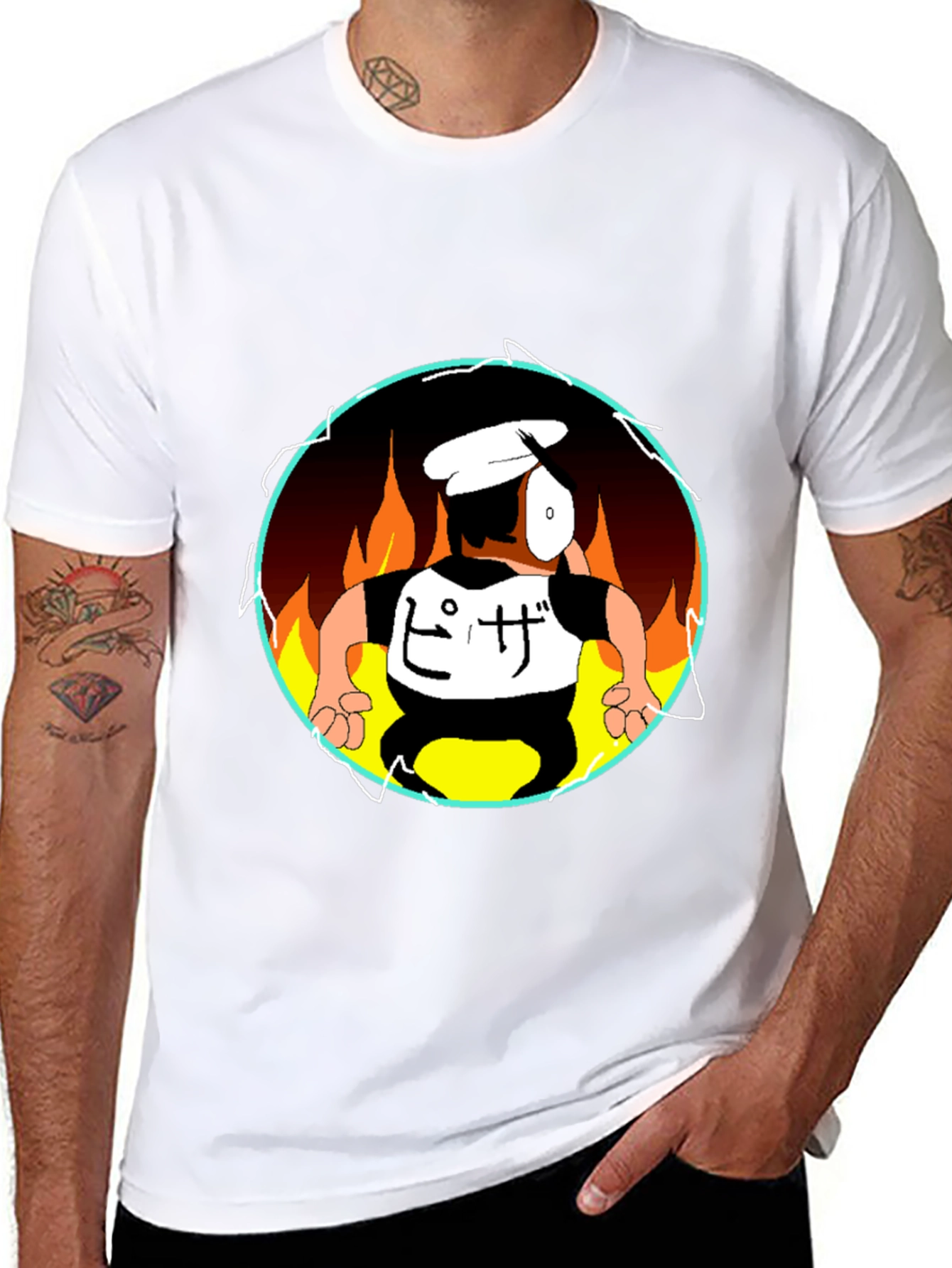 Pizza Tower Inspired Black T-Shirt