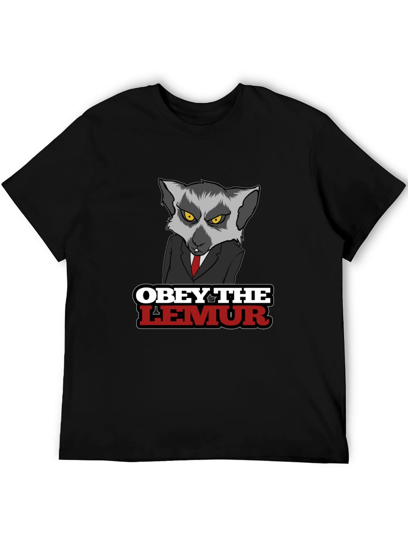 Obey The Lemur Graphic Tee - Mens Black T-Shirt