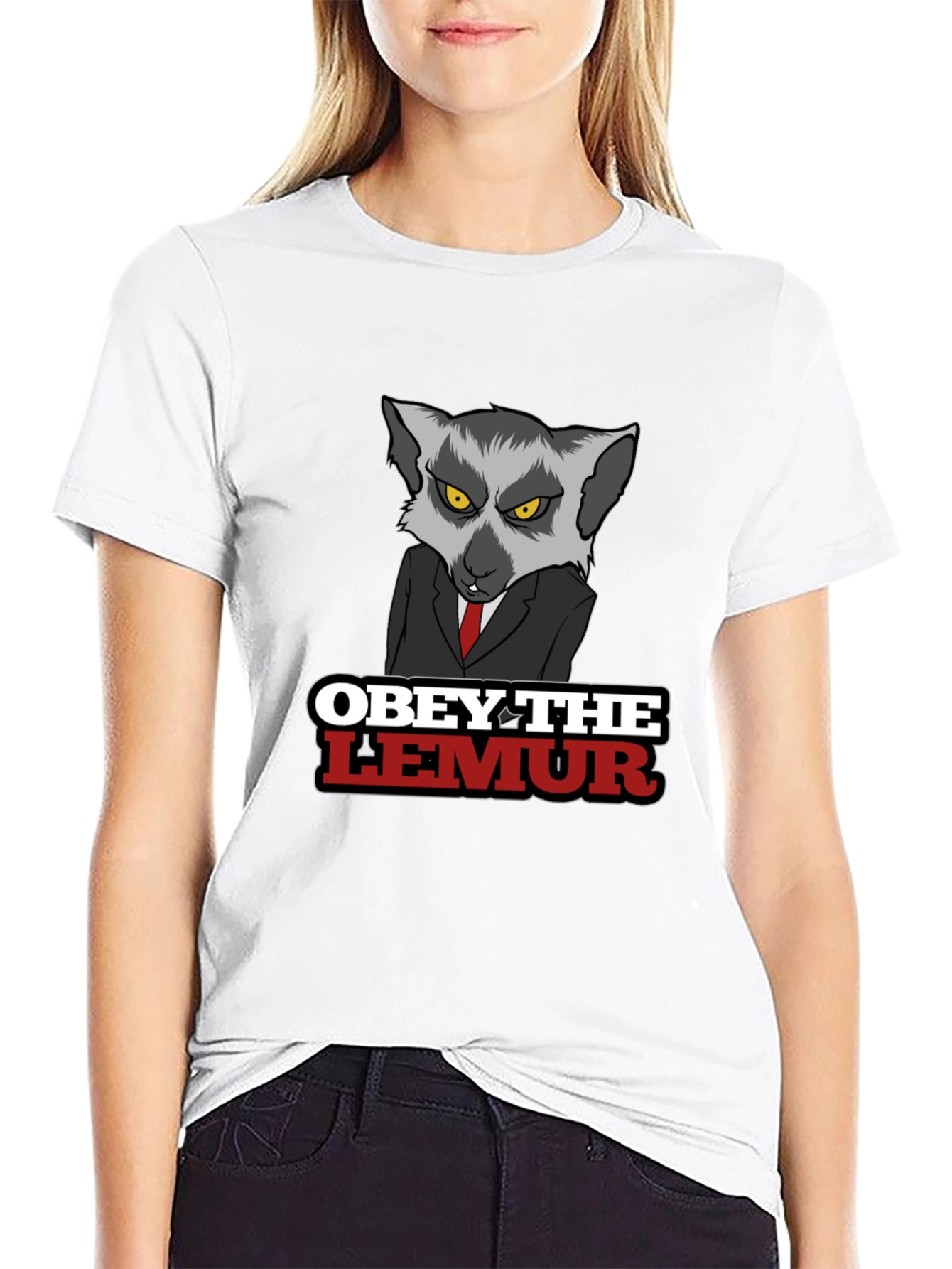 Obey The Lemur Graphic Tee - Mens Black T-Shirt