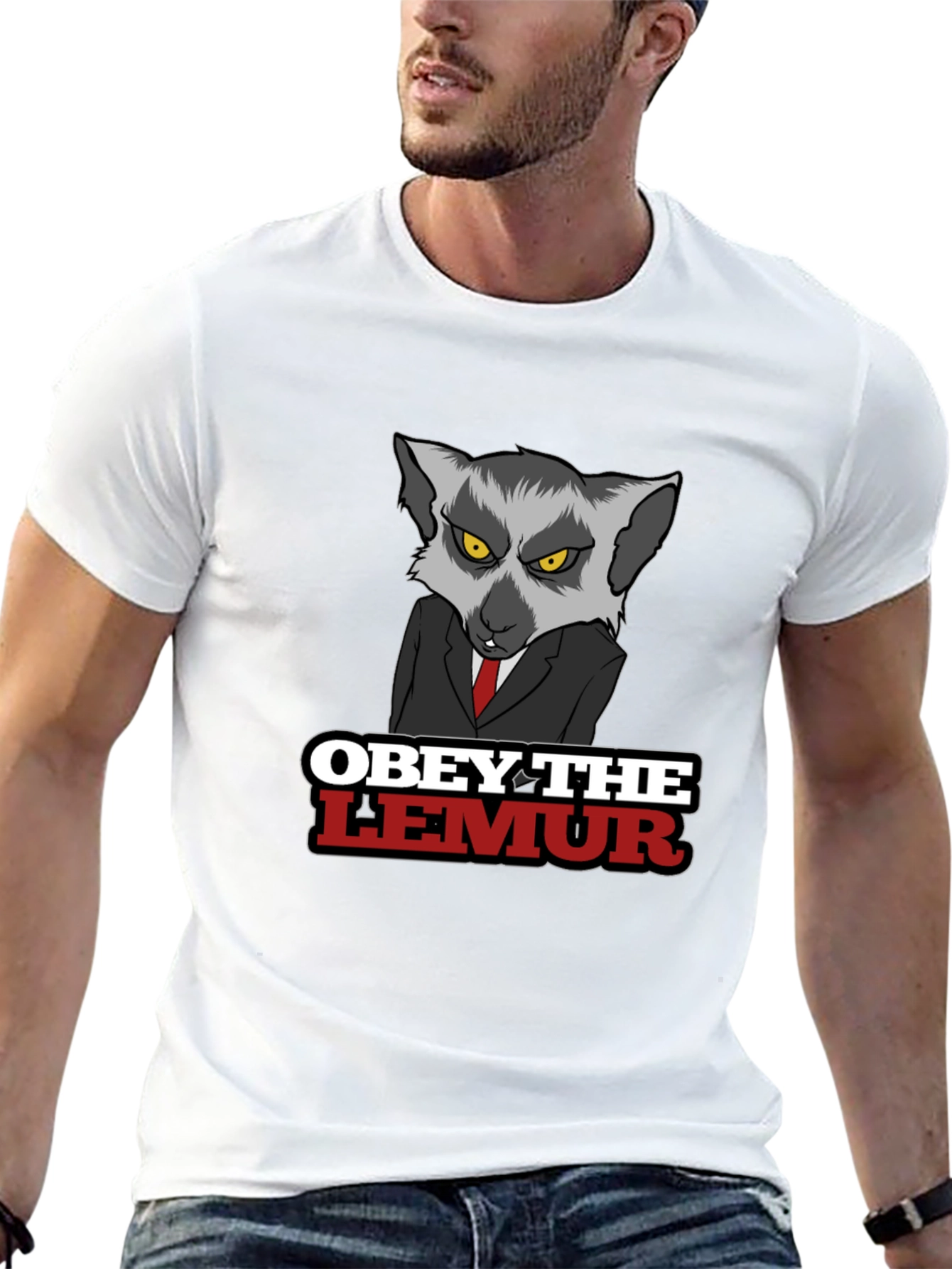 Obey The Lemur Graphic Tee - Mens Black T-Shirt