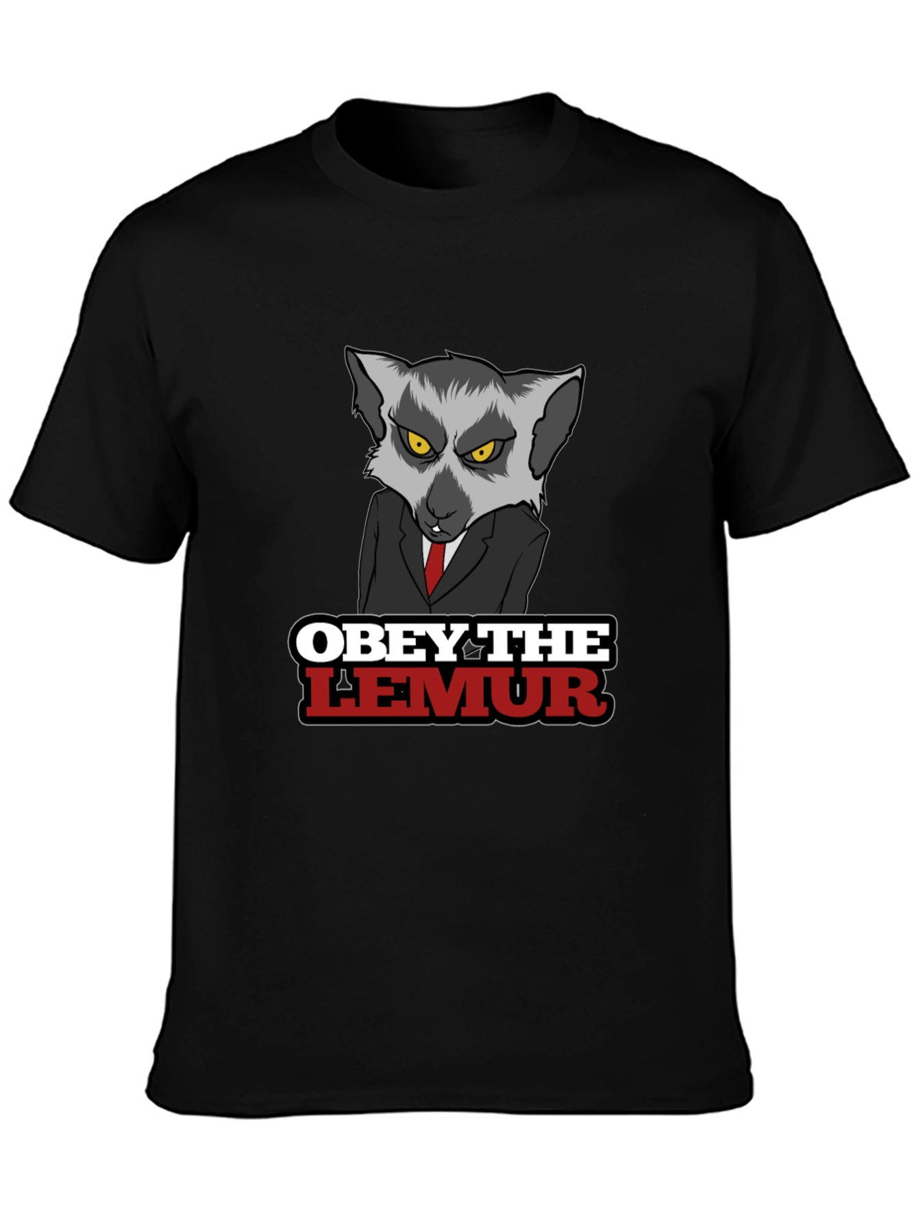 Obey The Lemur Graphic Tee - Mens Black T-Shirt
