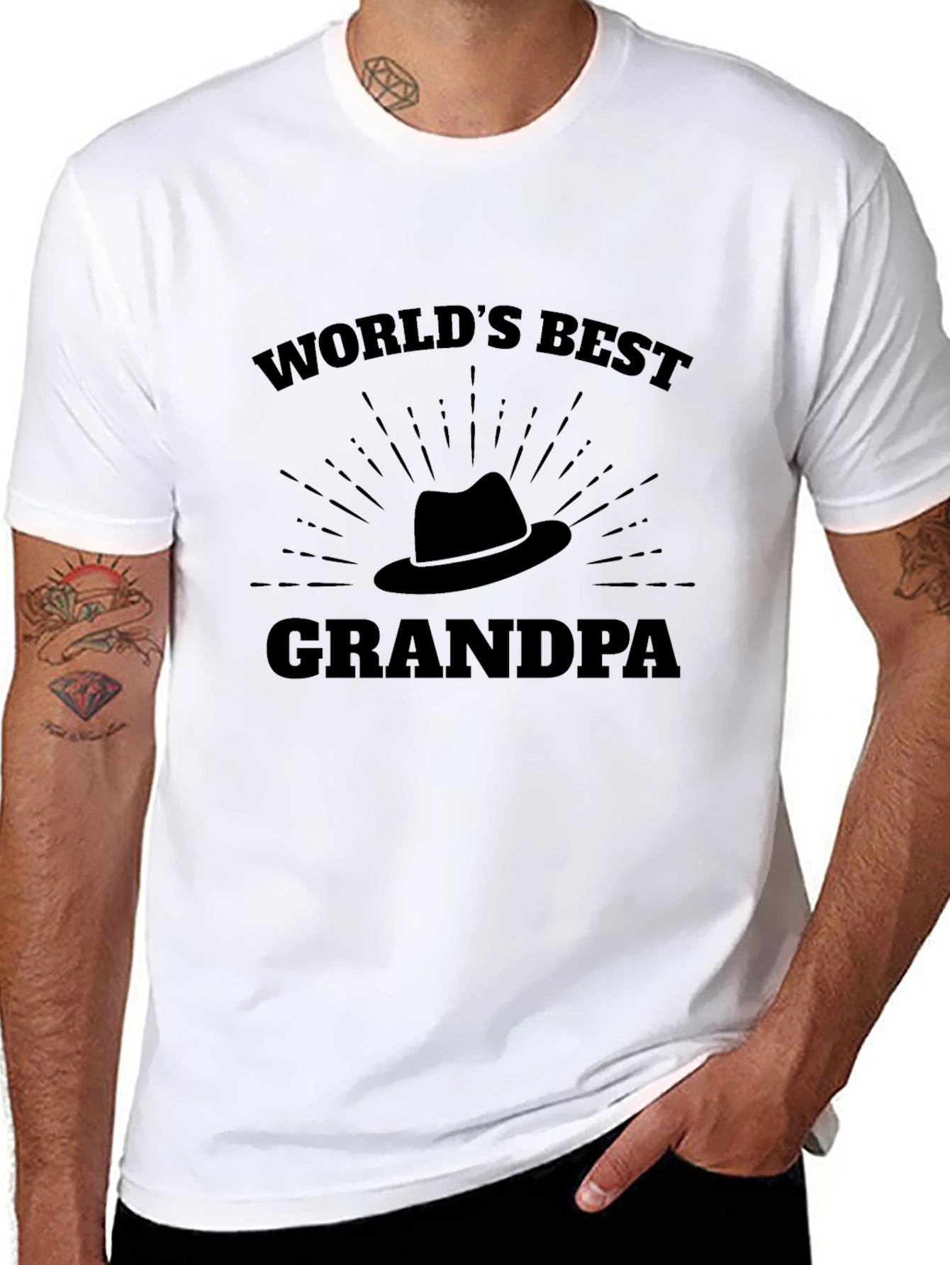 Worlds Best Grandpa T-Shirt - Dad Gift