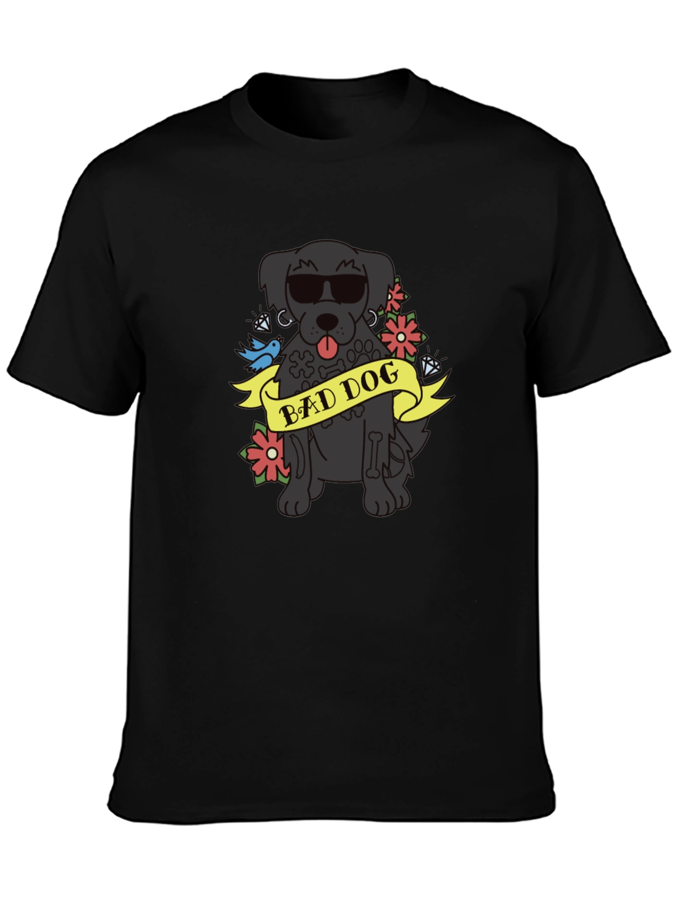 Bad Dog Graphic Tee - Cool Canine Design