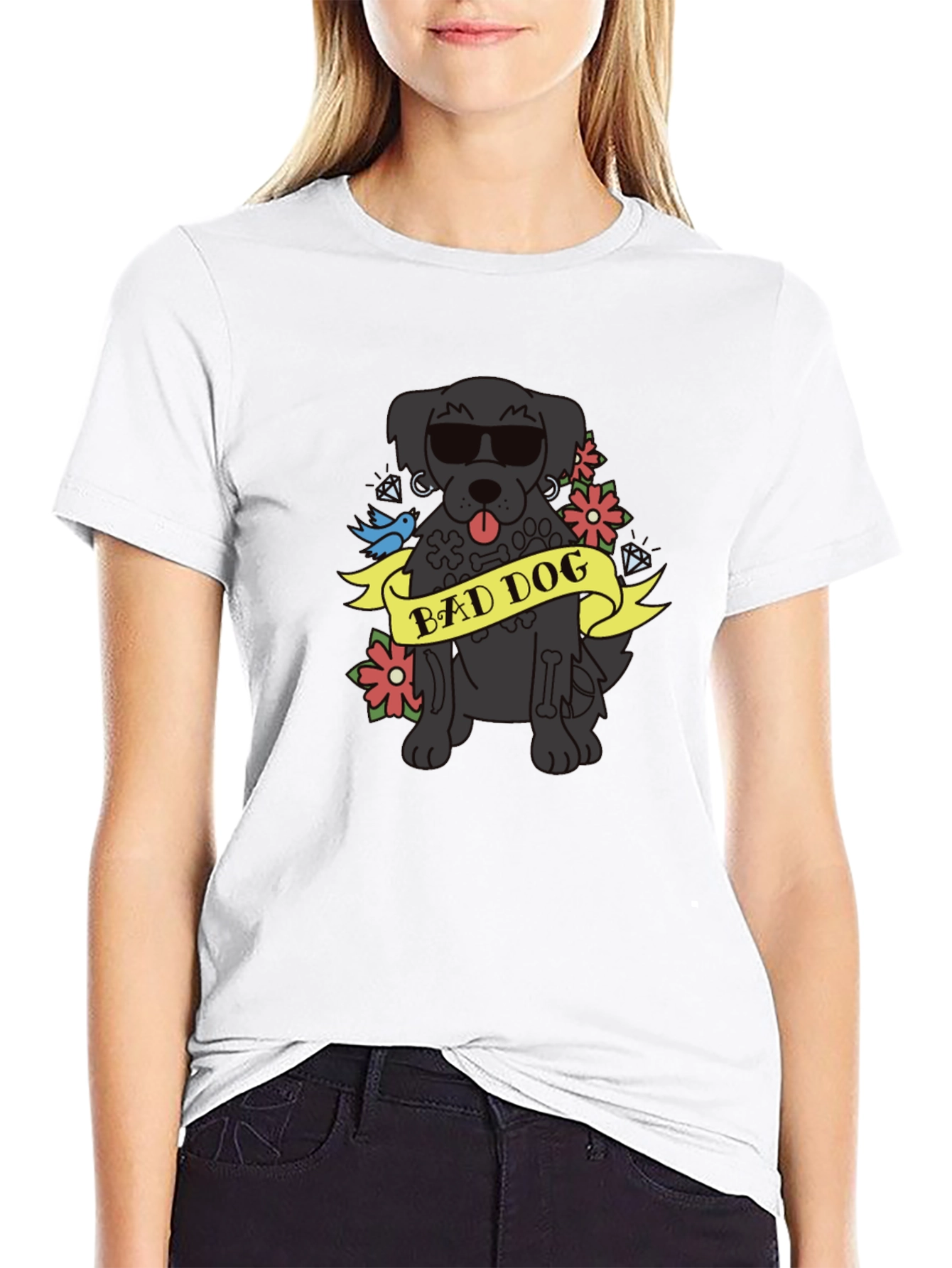 Bad Dog Graphic Tee - Cool Canine Design