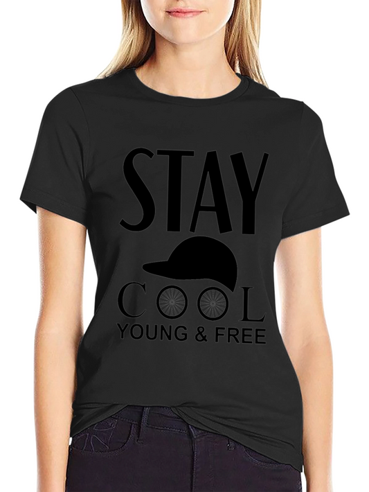 Stay Cool Young & Free Graphic T-Shirt