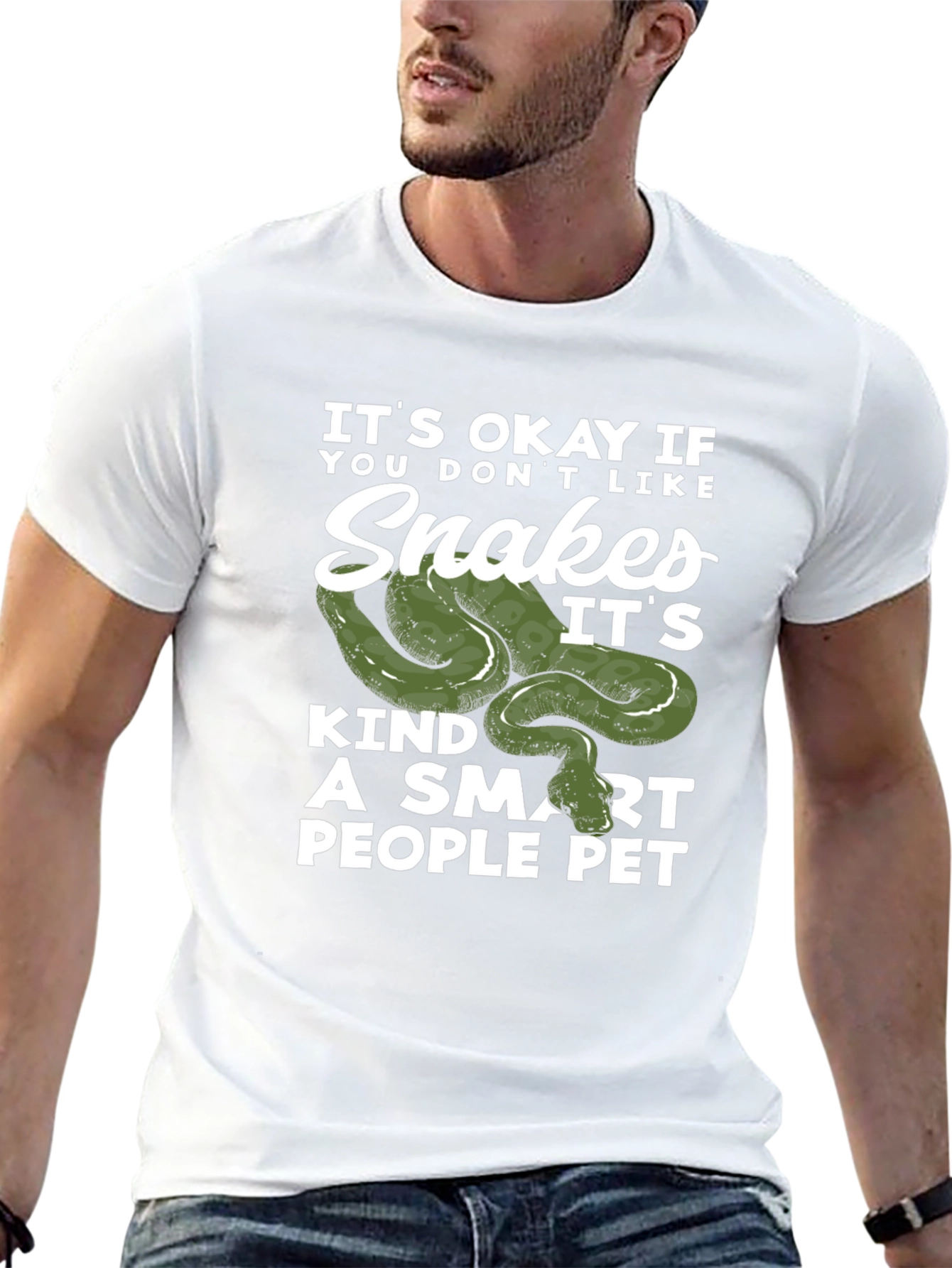 Snakes Smart People Pet Black T-Shirt