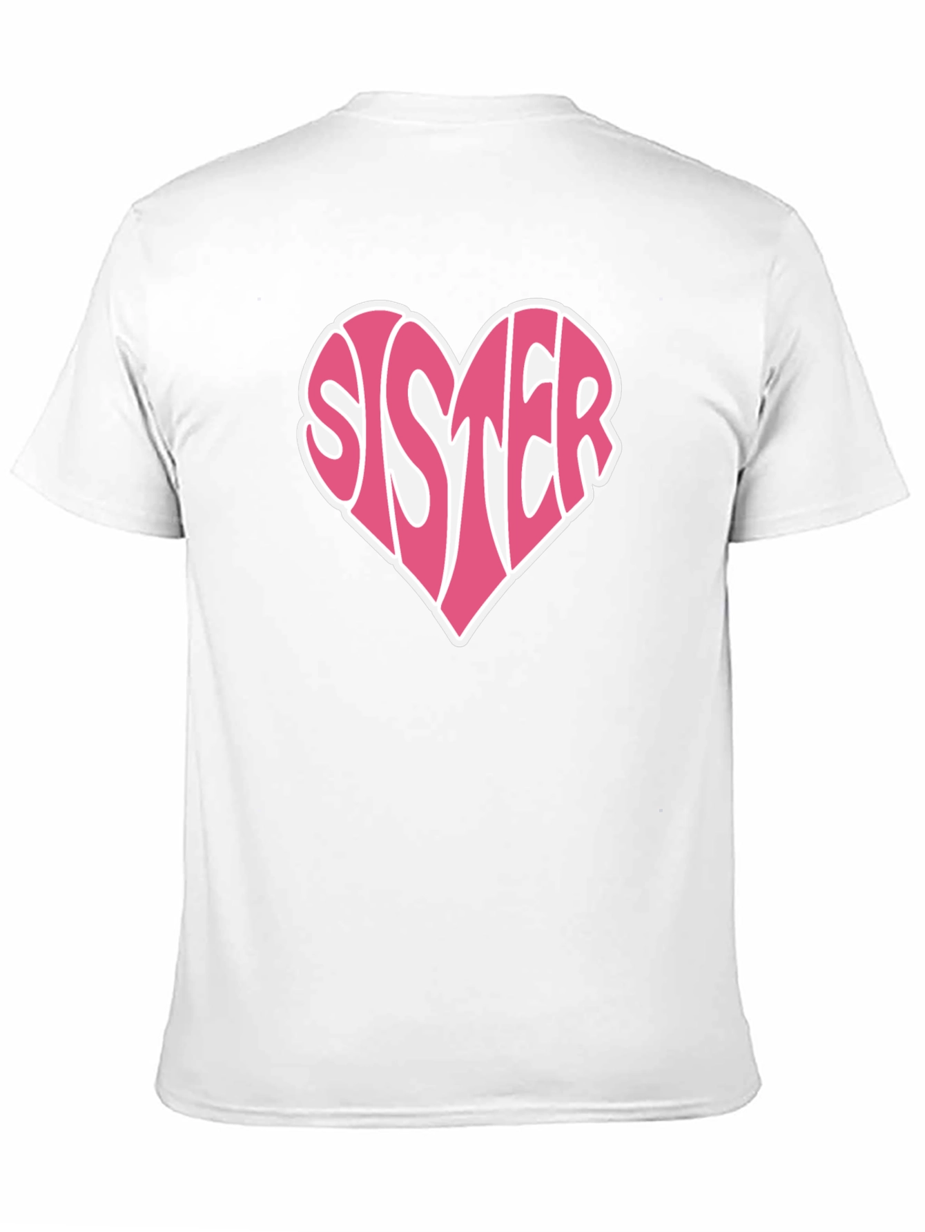 Sister Heart Graphic Tee - Soft Cotton Black T-Shirt