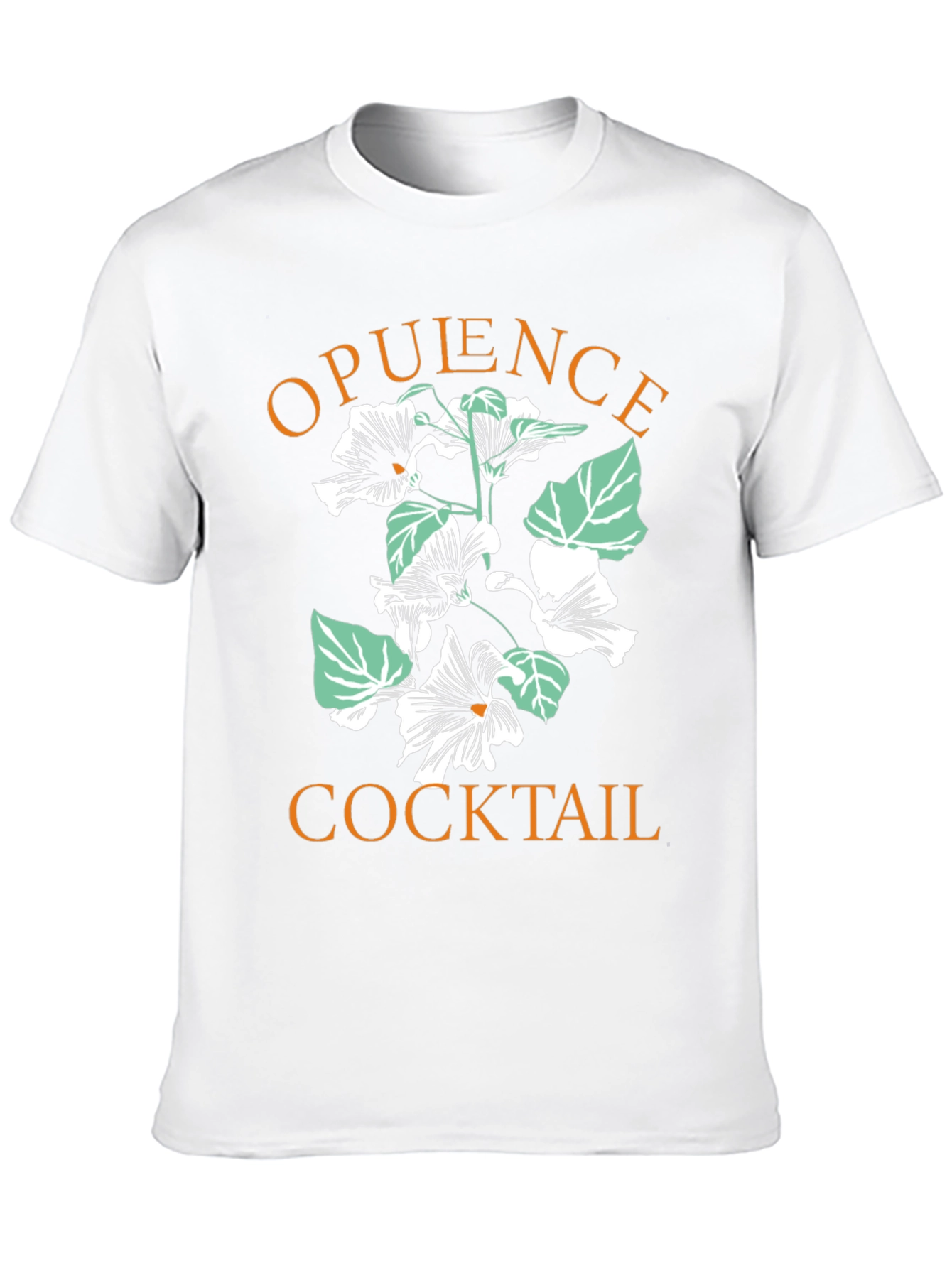 Opulence Cocktail Graphic Tee - Black Cotton T-Shirt